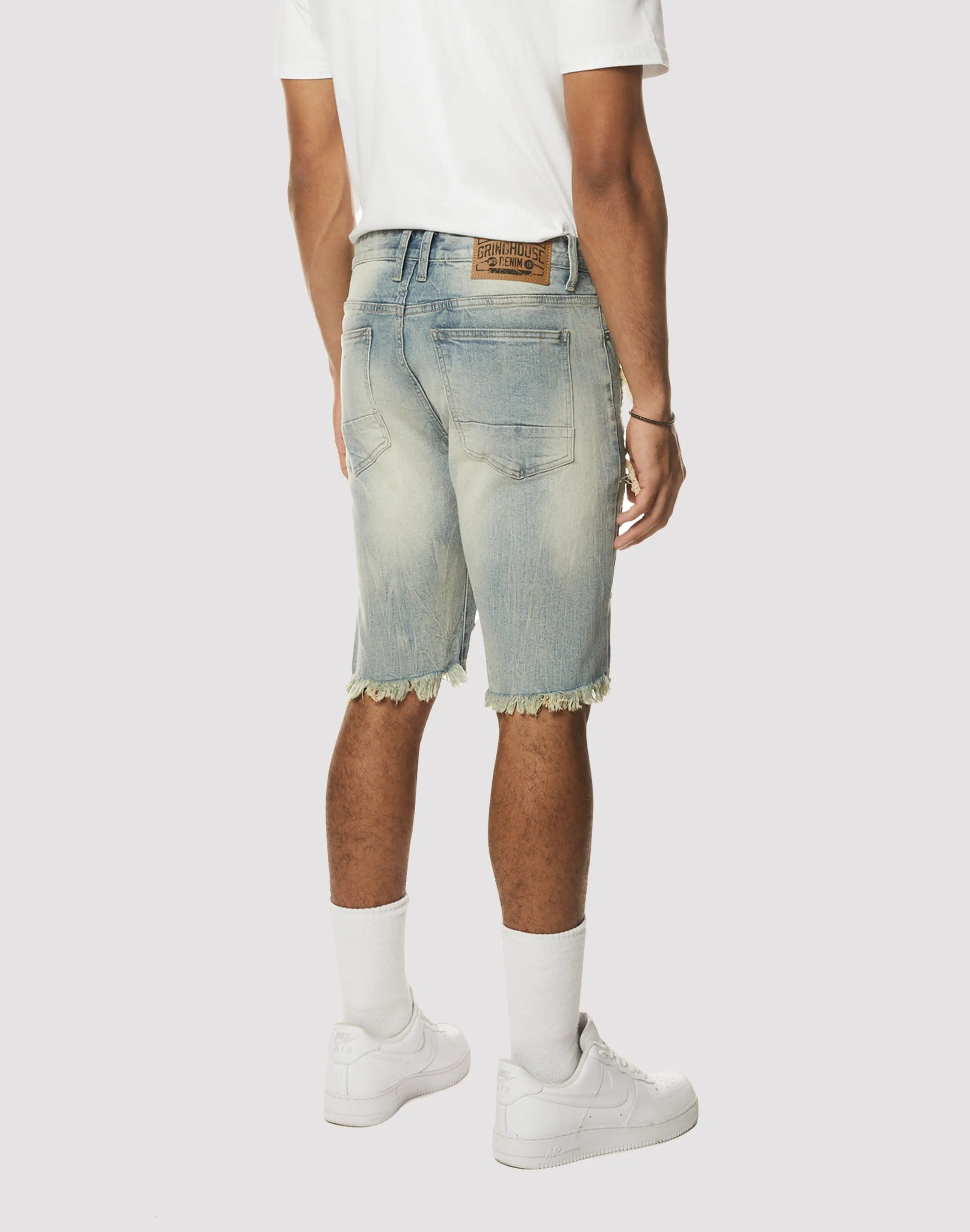 AdjustableWaist Grindhouse Rip N Repair Seville Denim Shorts