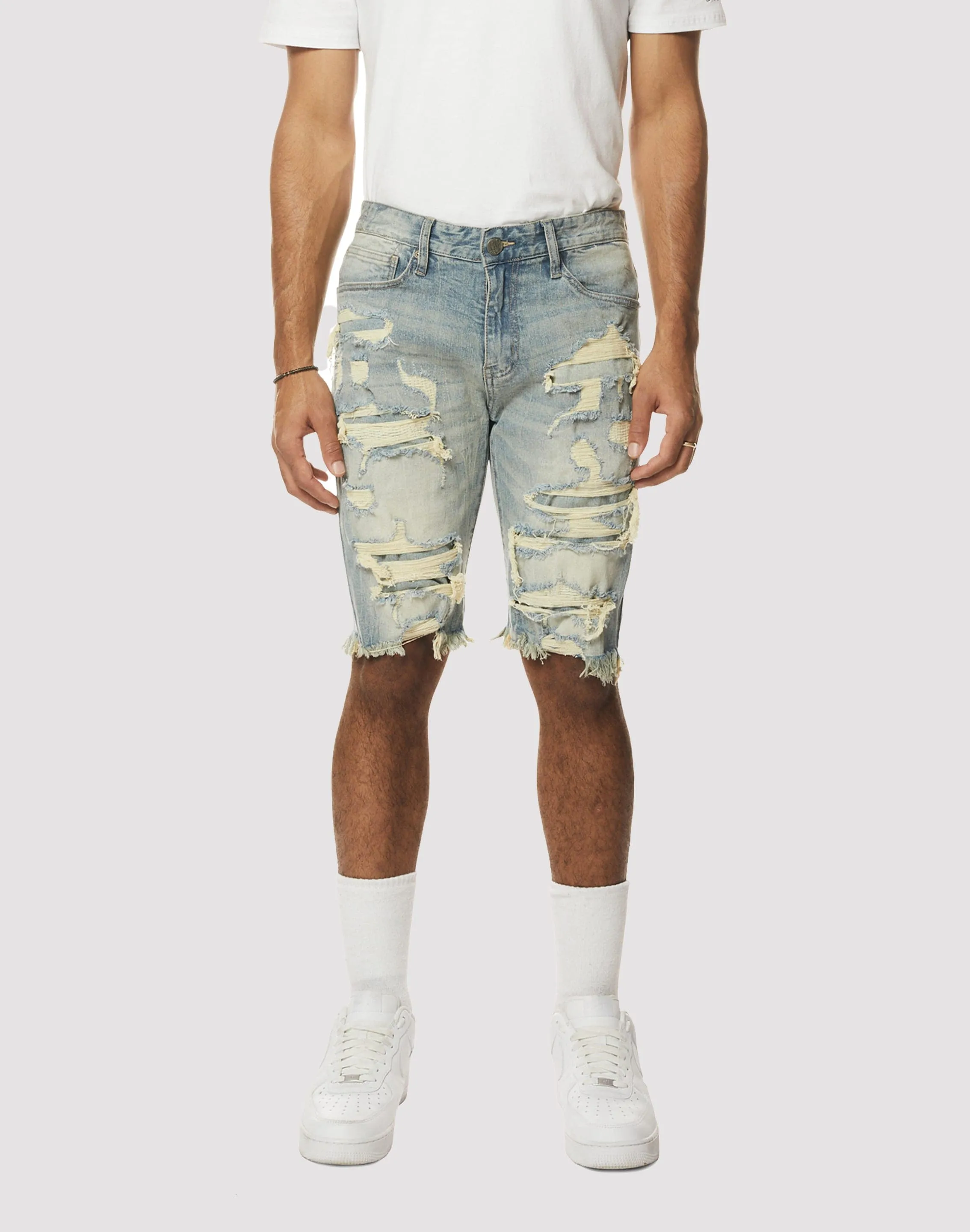 Craft Soul Grindhouse Rip N Repair Seville Denim Shorts