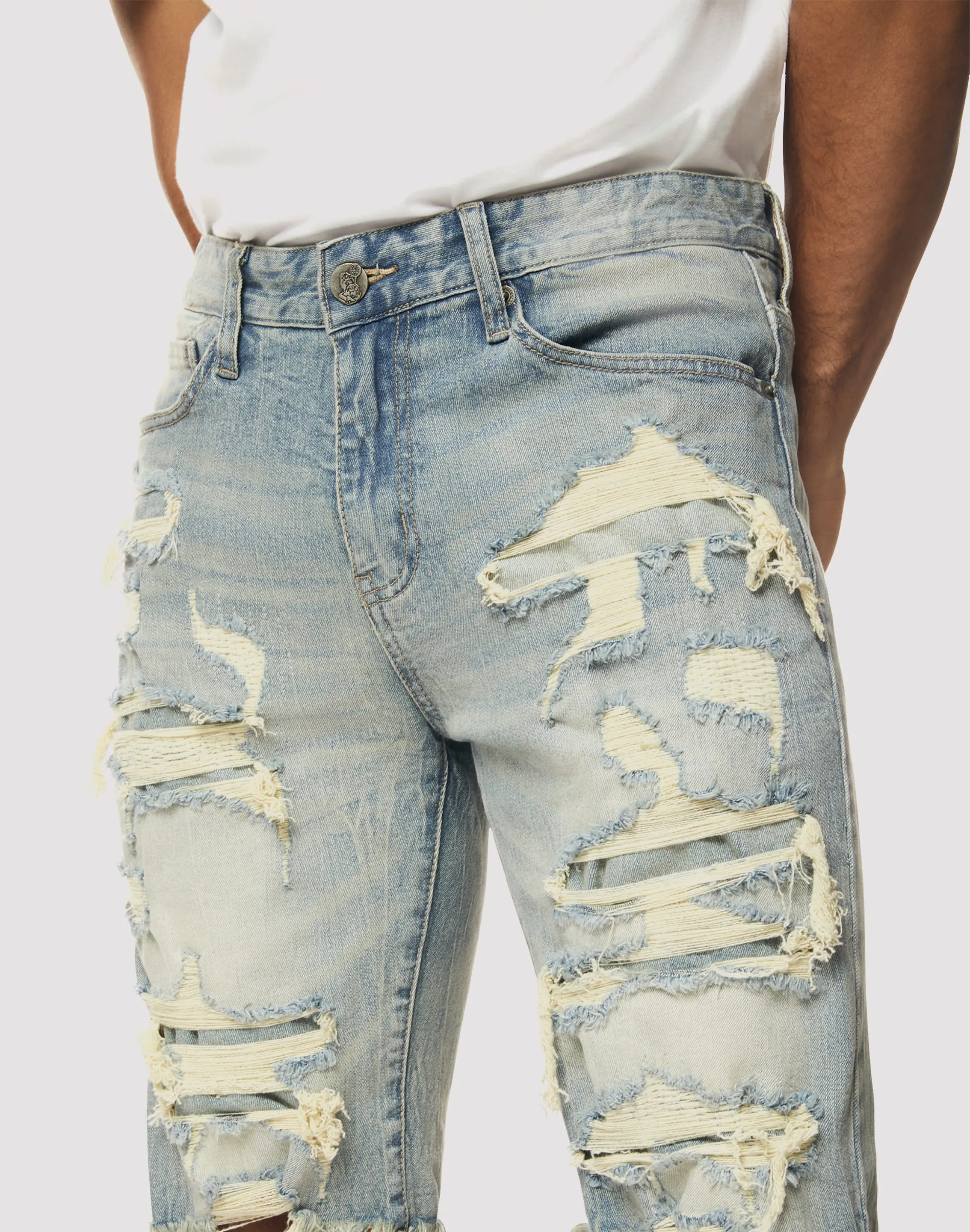DurableReinforcedElbow Heat Safe Grindhouse Rip N Repair Seville Denim Shorts