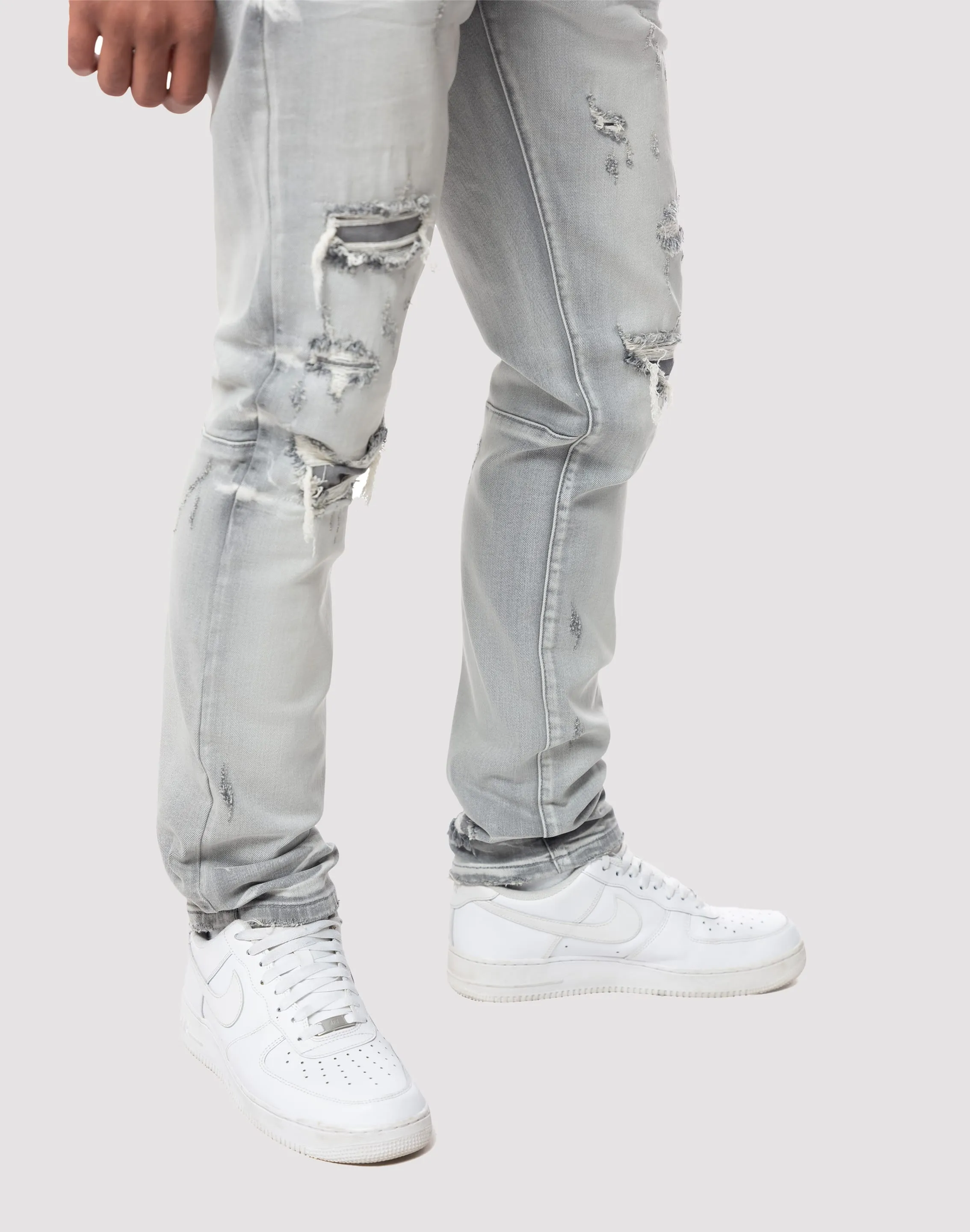 Grindhouse Rip N Tear Slim Fit Jeans AntiPilling Surface