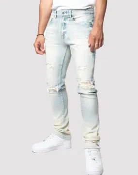HighDensity Weave Grindhouse Rip N Tear Slim Fit Jeans