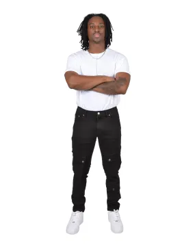 Reuse Mode SnagProofMaterial Grindhouse Side Cargo Multi Pocket Denim Jeans