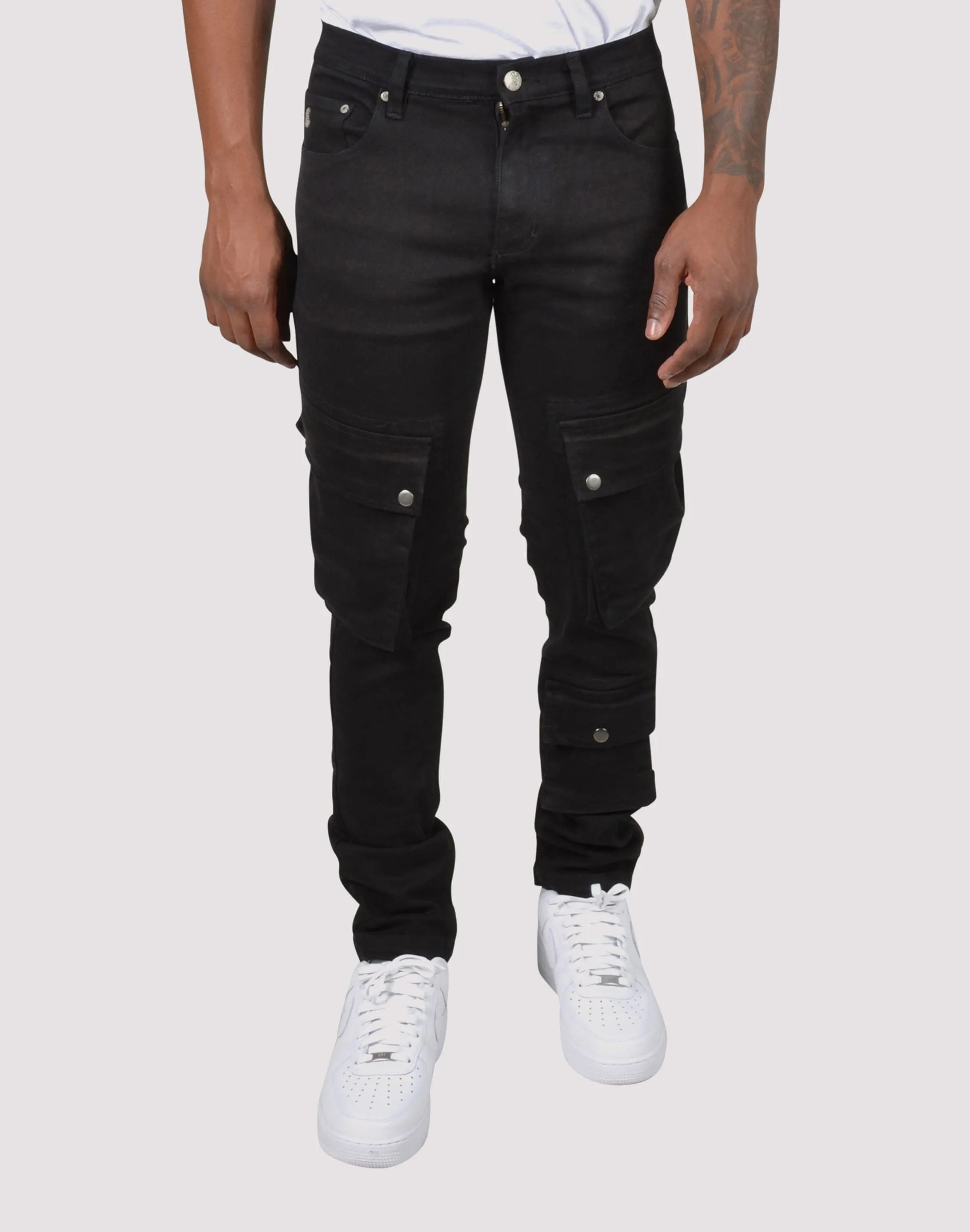 Jump Core Grindhouse Side Cargo Multi Pocket Denim Jeans