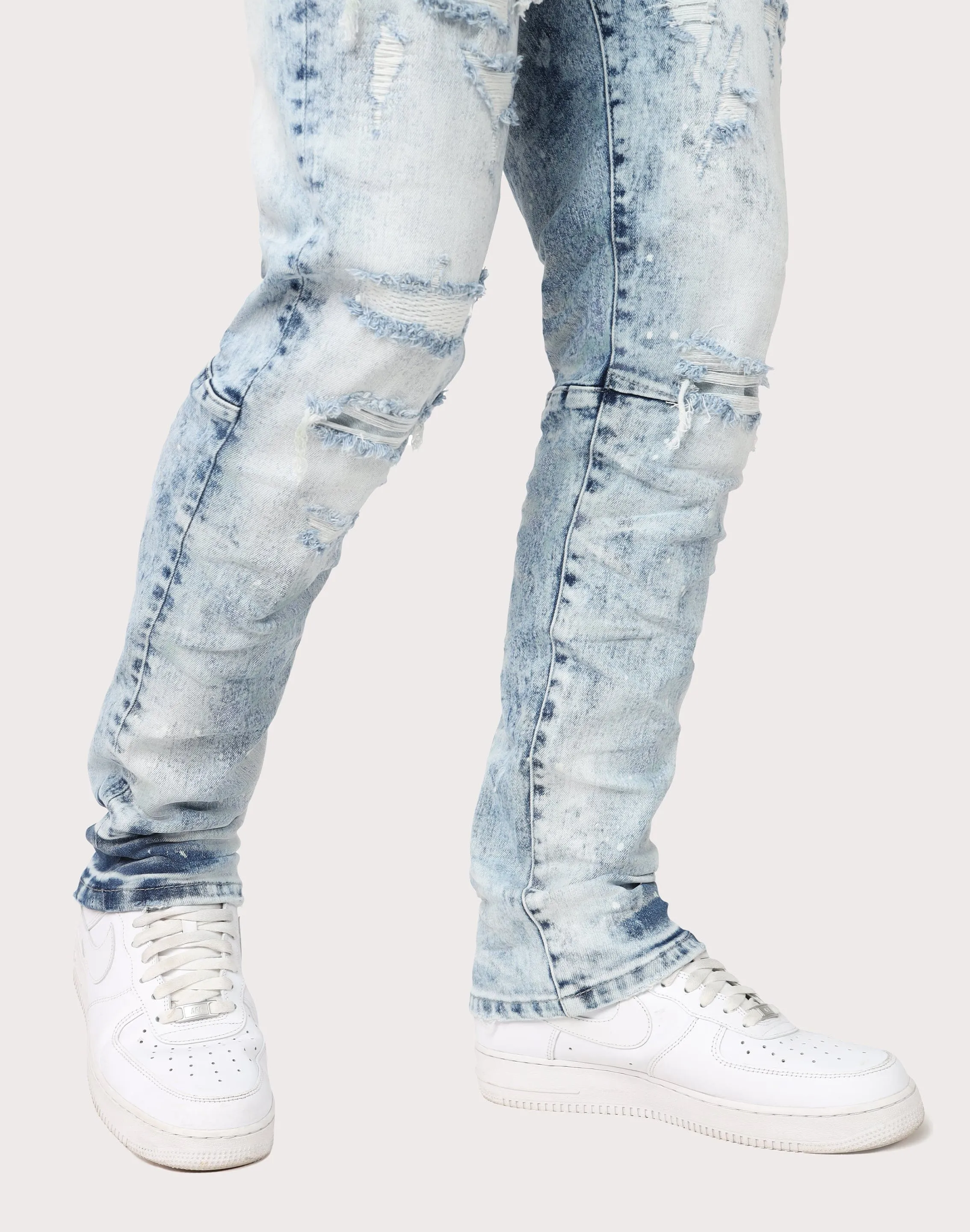 Ski Core Grindhouse Slim Fit Rip N Repair Denim Jeans