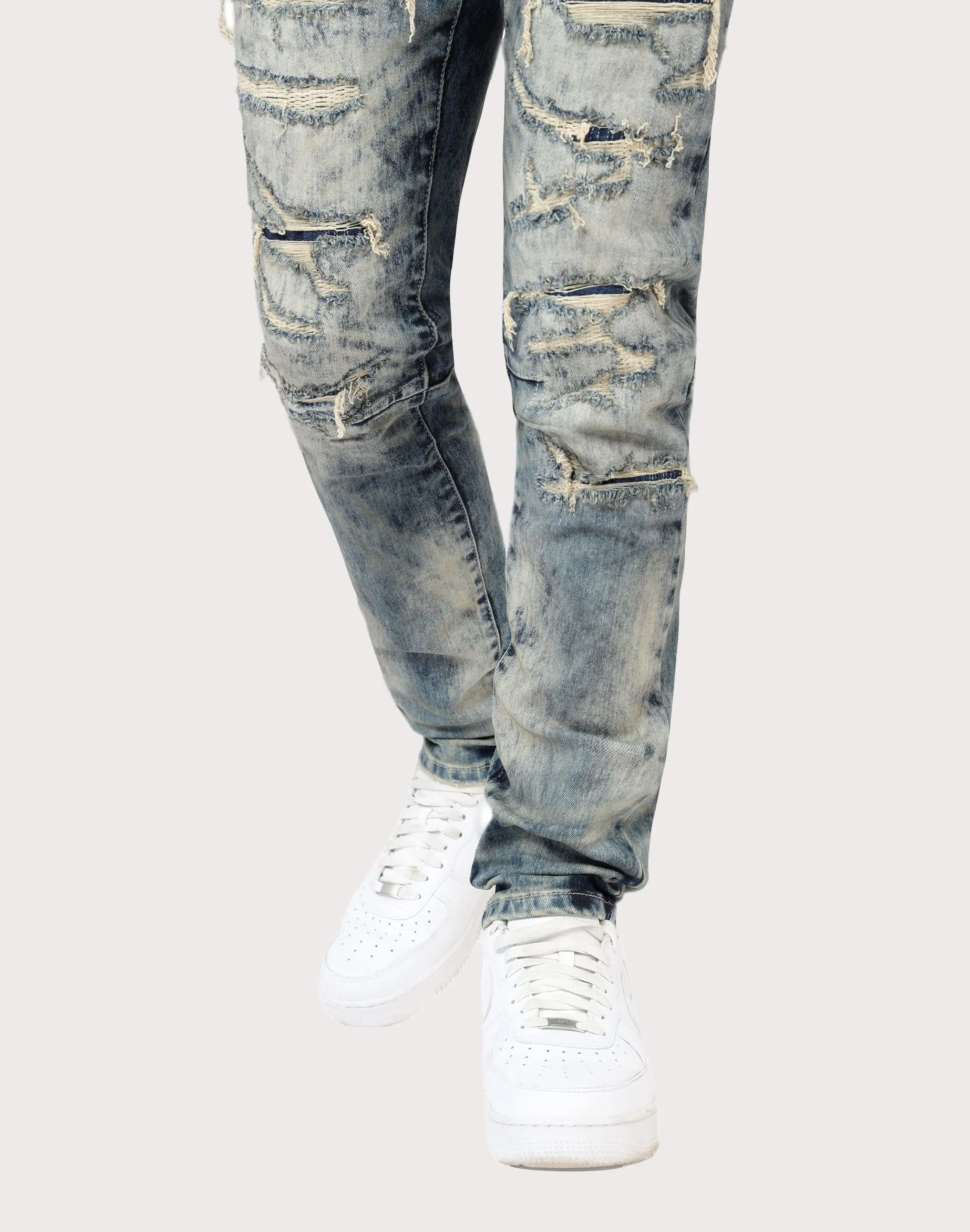 Grindhouse Slim Fit Taper Vintage Baking Effect Denim Jeans ZeroWaste Production