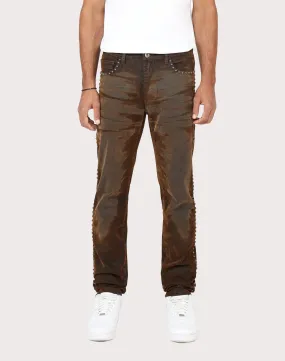 Pearl Tone HighDurabilityClothing Grindhouse Slim Fit with Flocking Jeans