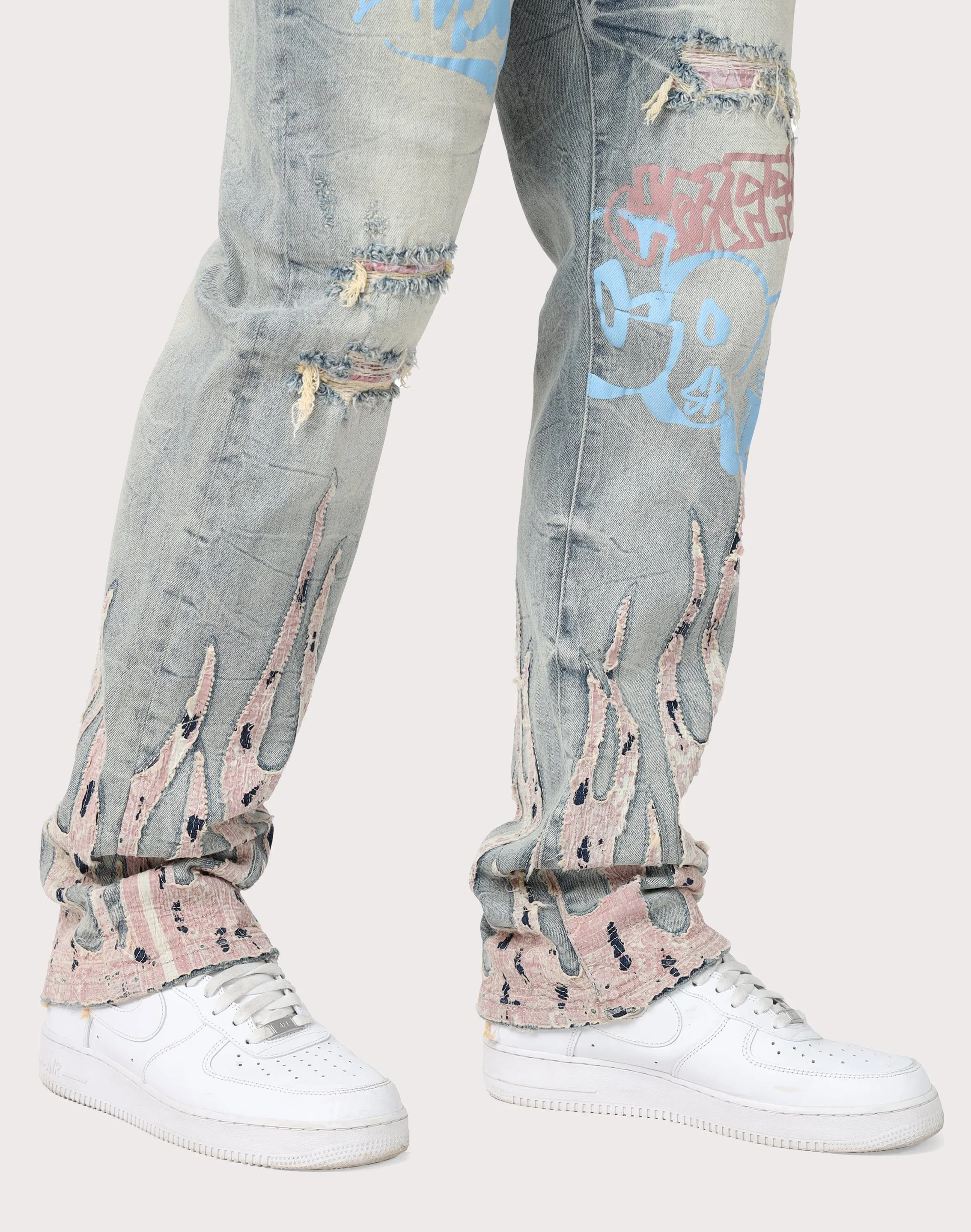 Grindhouse Straight Fit Flame Mechanical Denim Jeans FastDrying Inner Layer Body Free