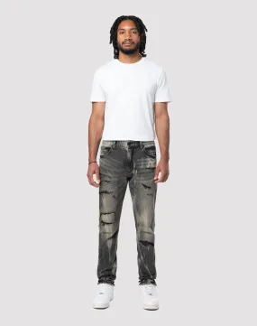 Grindhouse Streaked Slim Fit Jeans Breathable mesh