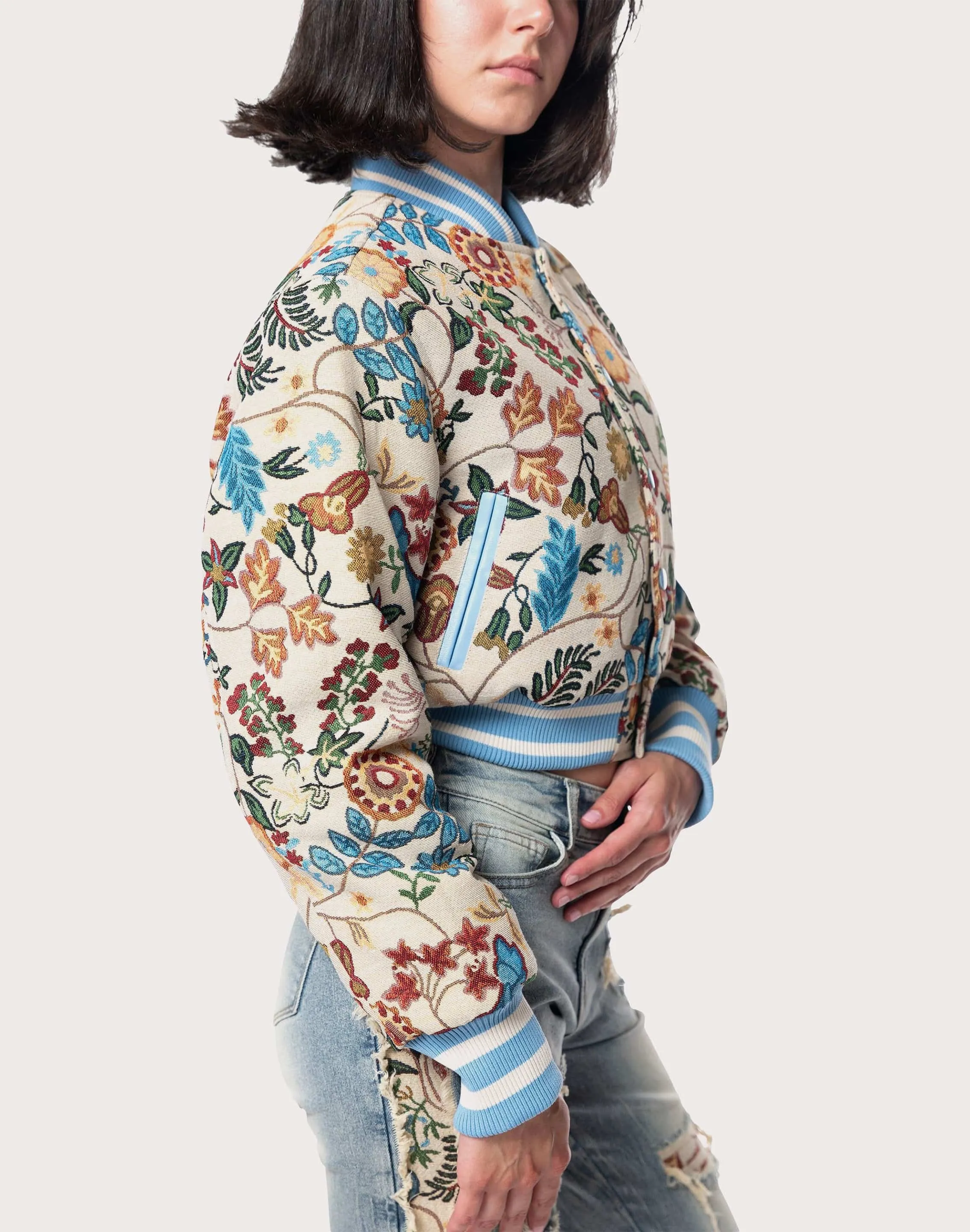 Planet Glow Garden Ease Grindhouse Tapestry Varsity Jacket