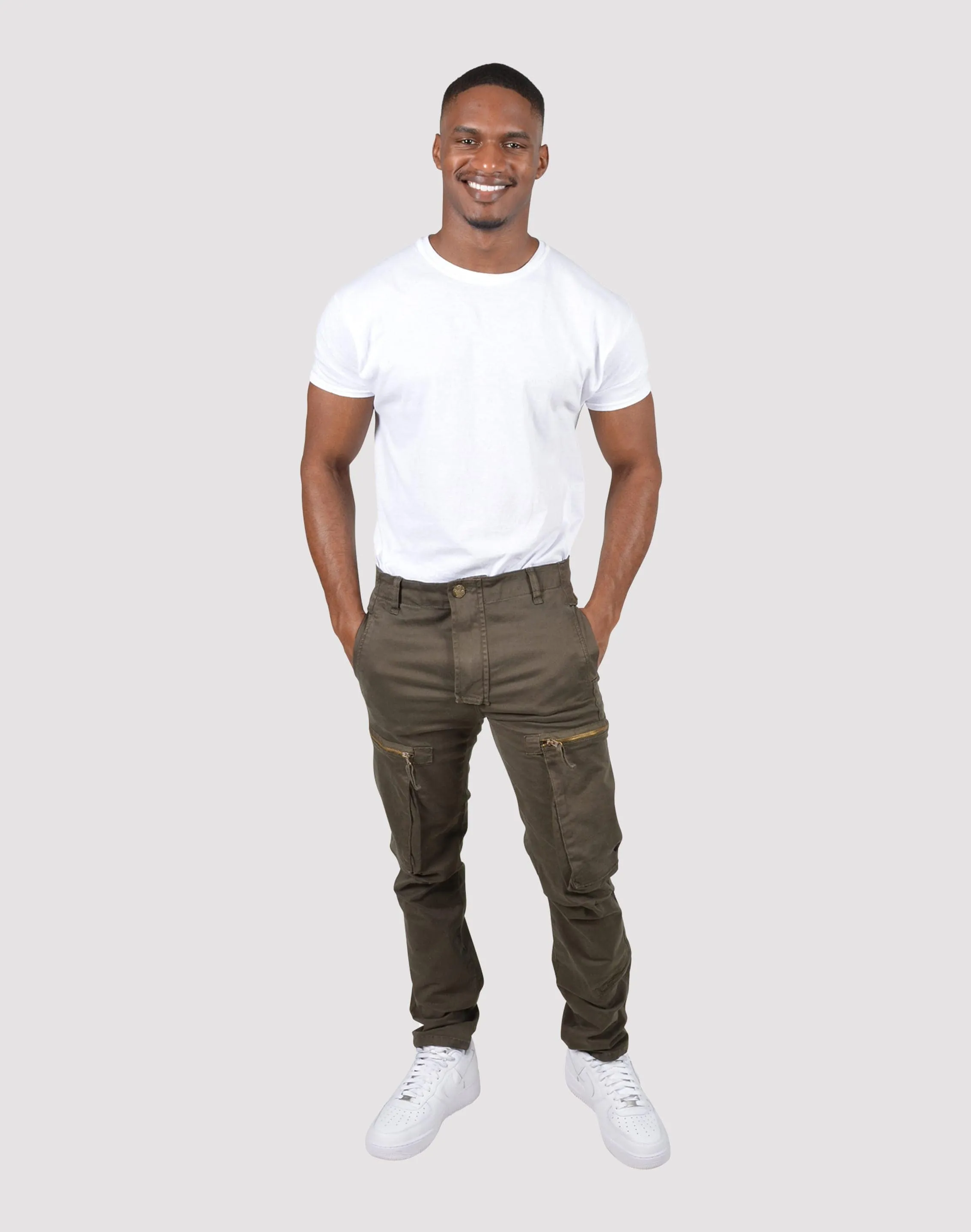 Grindhouse Twill Cargo Zip Pocket Pants Smooth Line