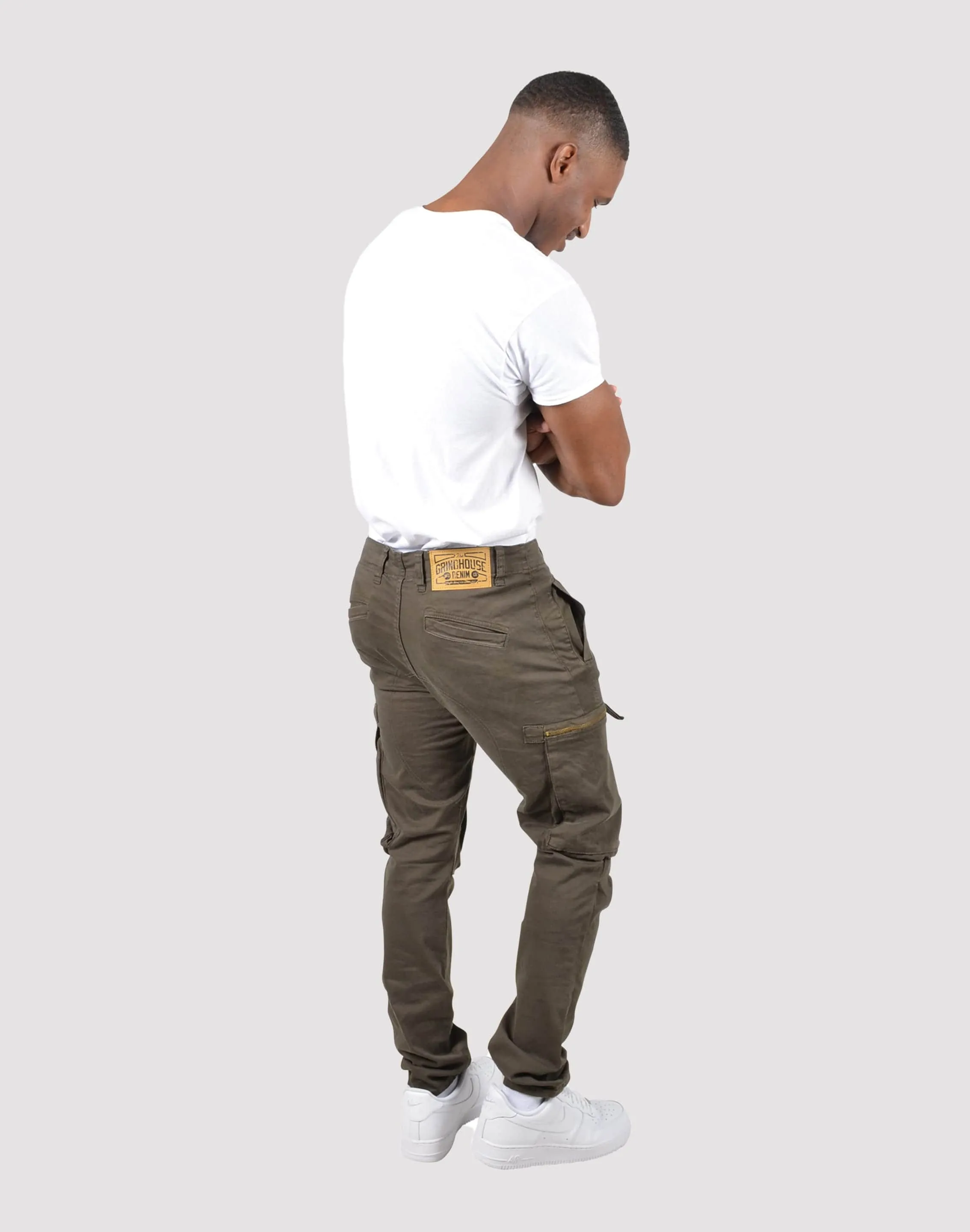 Adjustable Waistband Village Charm Grindhouse Twill Cargo Zip Pocket Pants