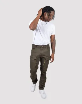 Grindhouse Twill Front Cargo Log Zip Pants Cozy Wrap