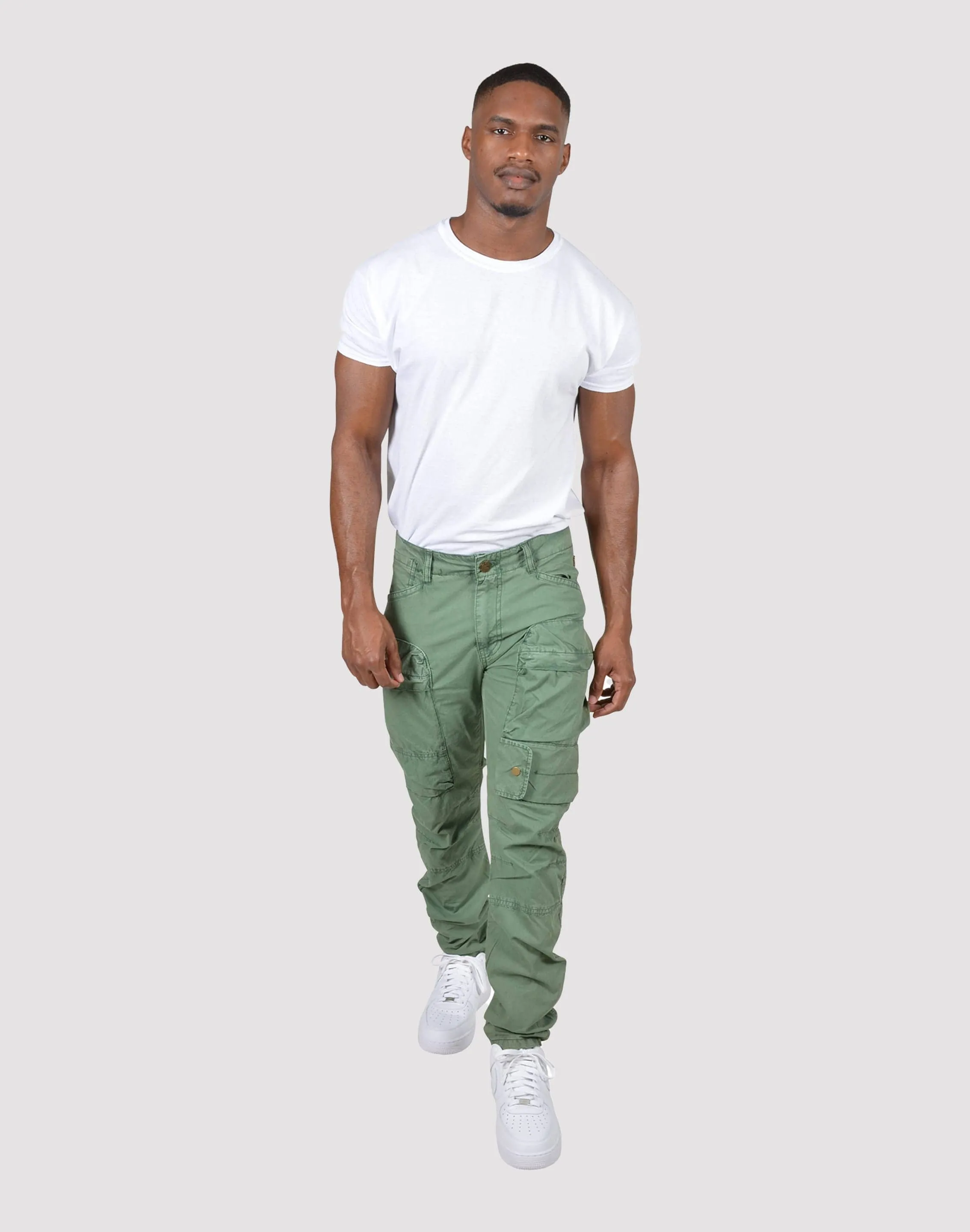 Grindhouse Twill Front Cargo Zip Pants Chic Edge Bead Soul
