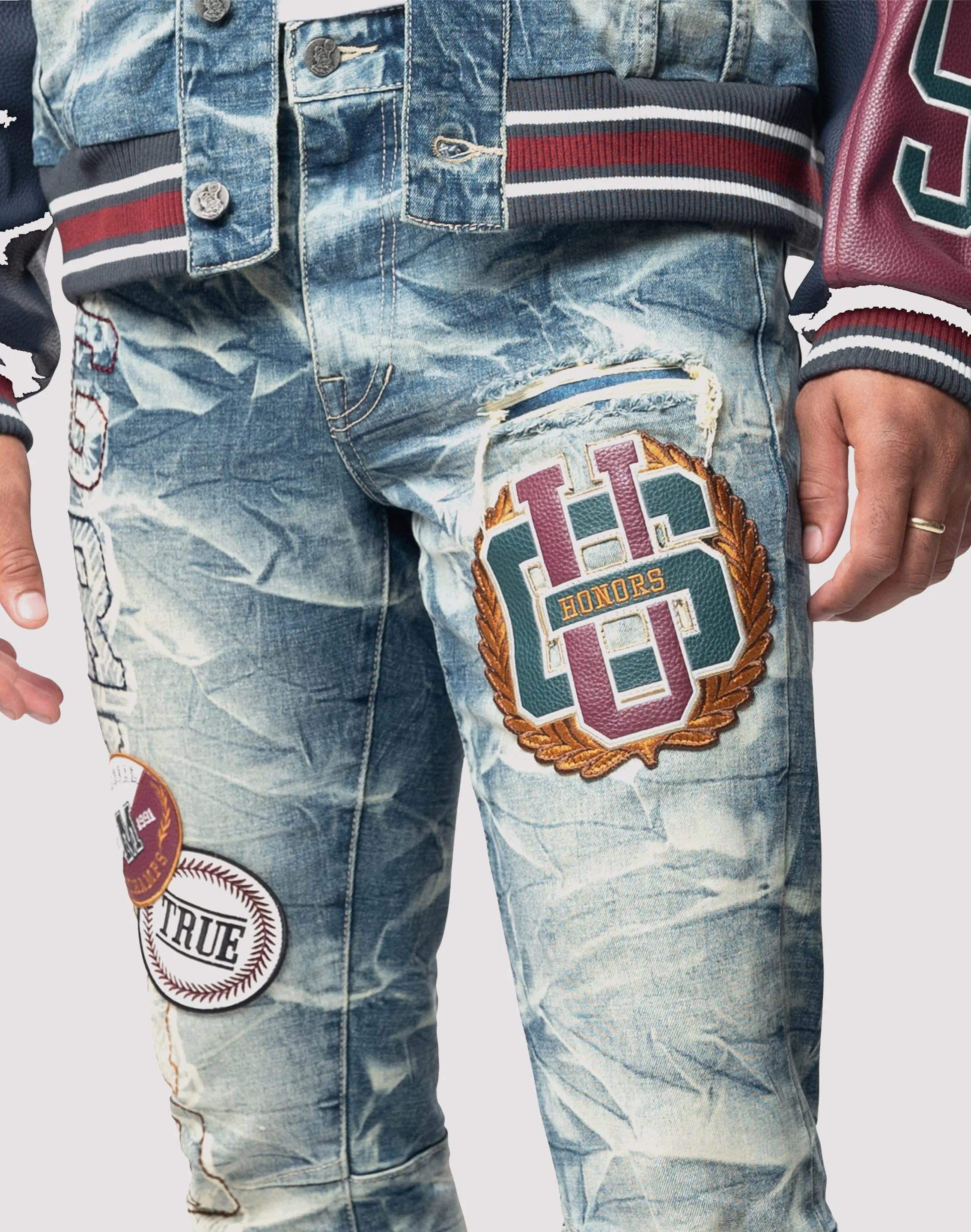 Travel Vibe Star Mood Grindhouse Varsity Slim Fit Alley Jeans