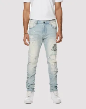Breathable Lining Grindhouse Varsity Slim Fit Speckle Jeans