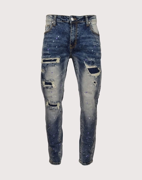 CompressiveFitFabric Jump Core Grindhouse Rips With Backing Slim Fit Jeans