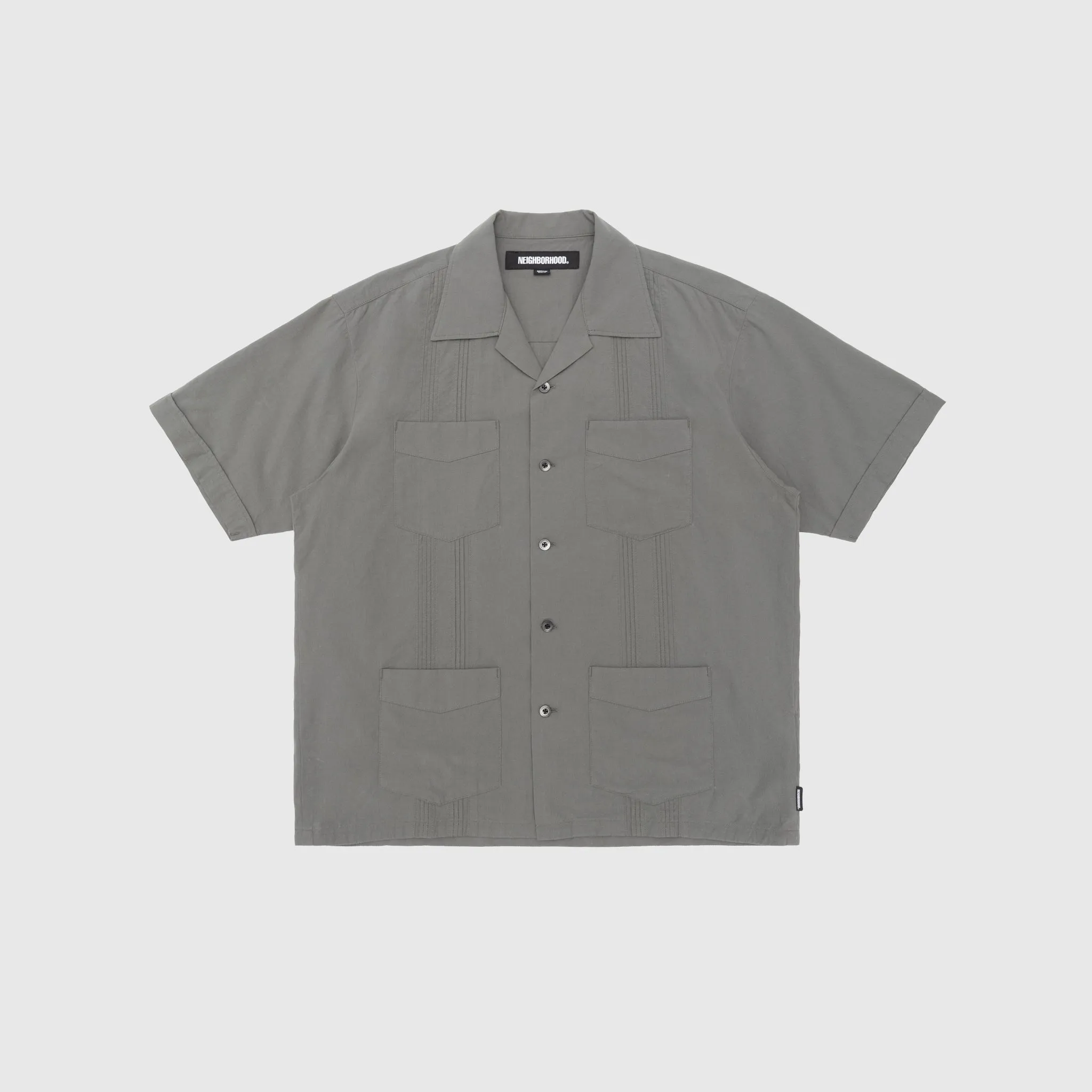 Bold Pattern Ergonomic Sleeve Cut GUAYABERA S/S SHIRT