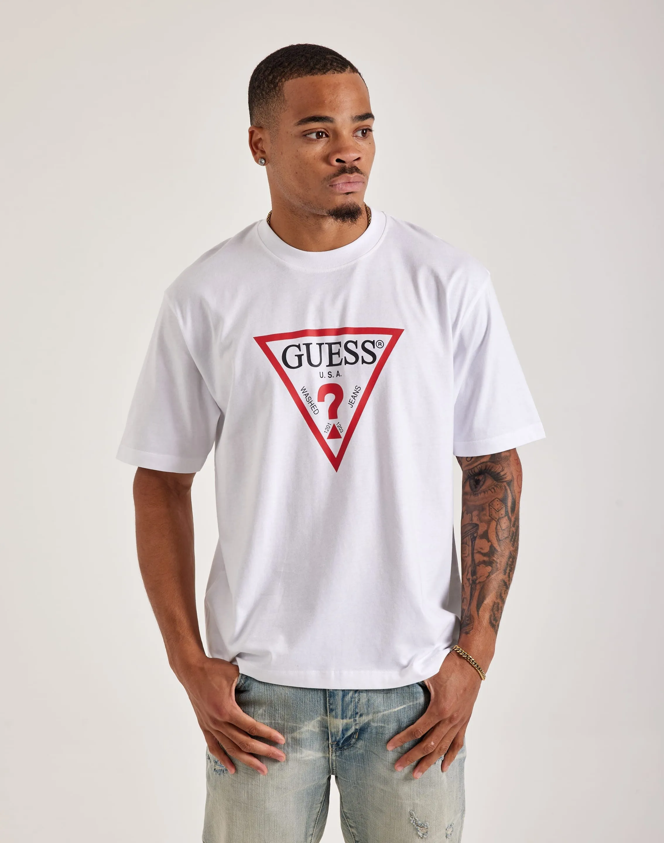 Guess Iconic Tee AntiFadeTechnology AbrasiveReinforcedZones