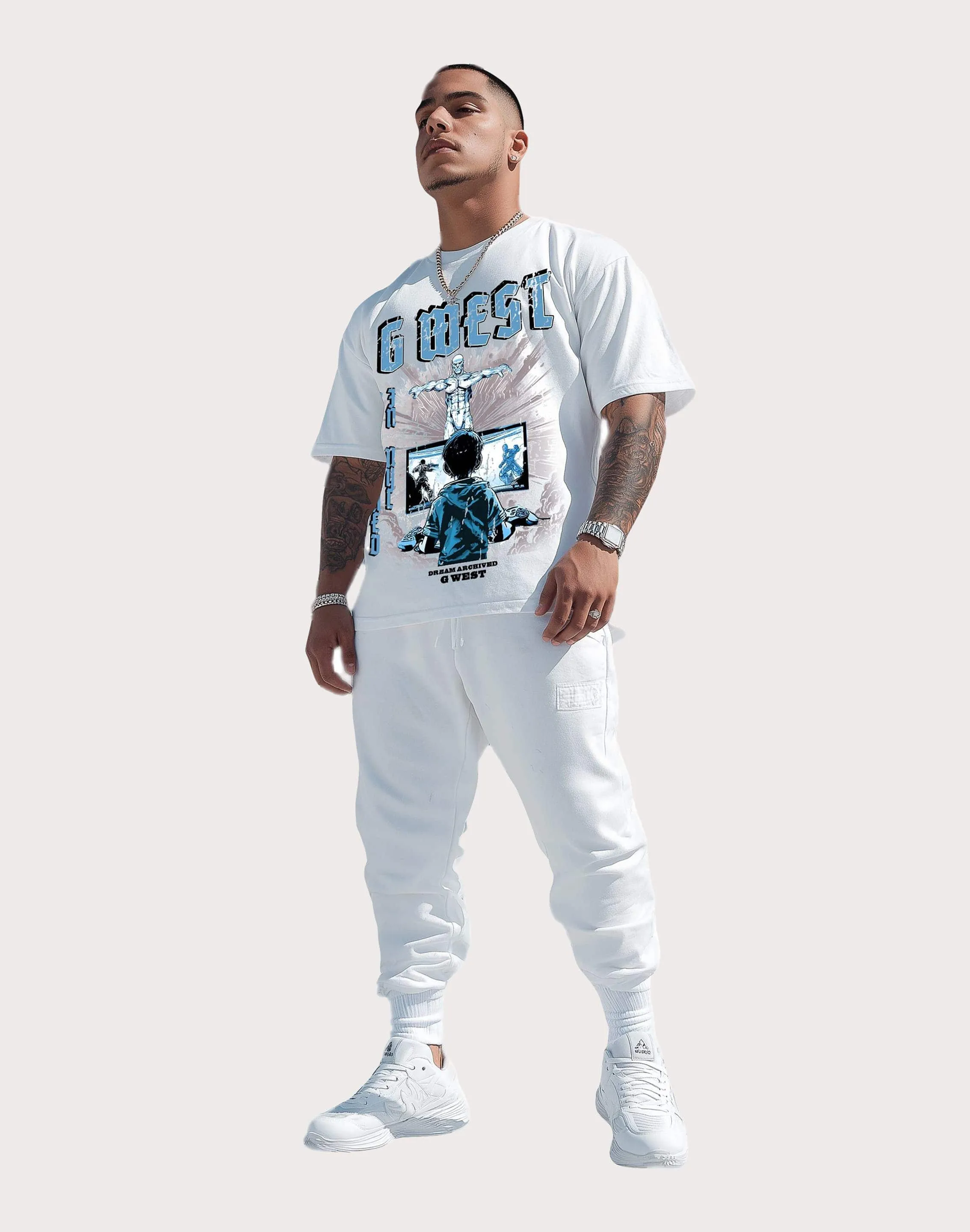 GWEST AJ11 Game Of White Tee Data Mode Evening Glow