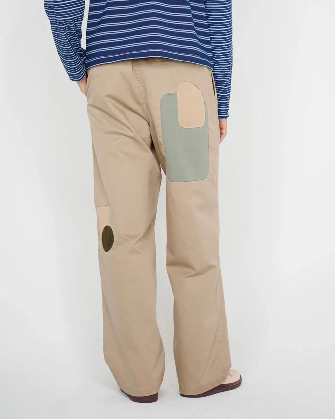 TWILL PATCHWORK CLIMBER PANT - TAN Meeting Ready Translucent Soul