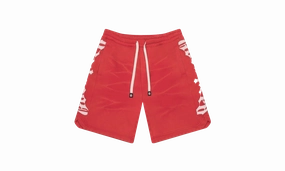 Stretch Fabric Park Day CourtSide Shorts "Red Tie Die"