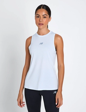 Commander - directed Adjustable Hem Tension Jacquard Slim Tank - Ice Blue