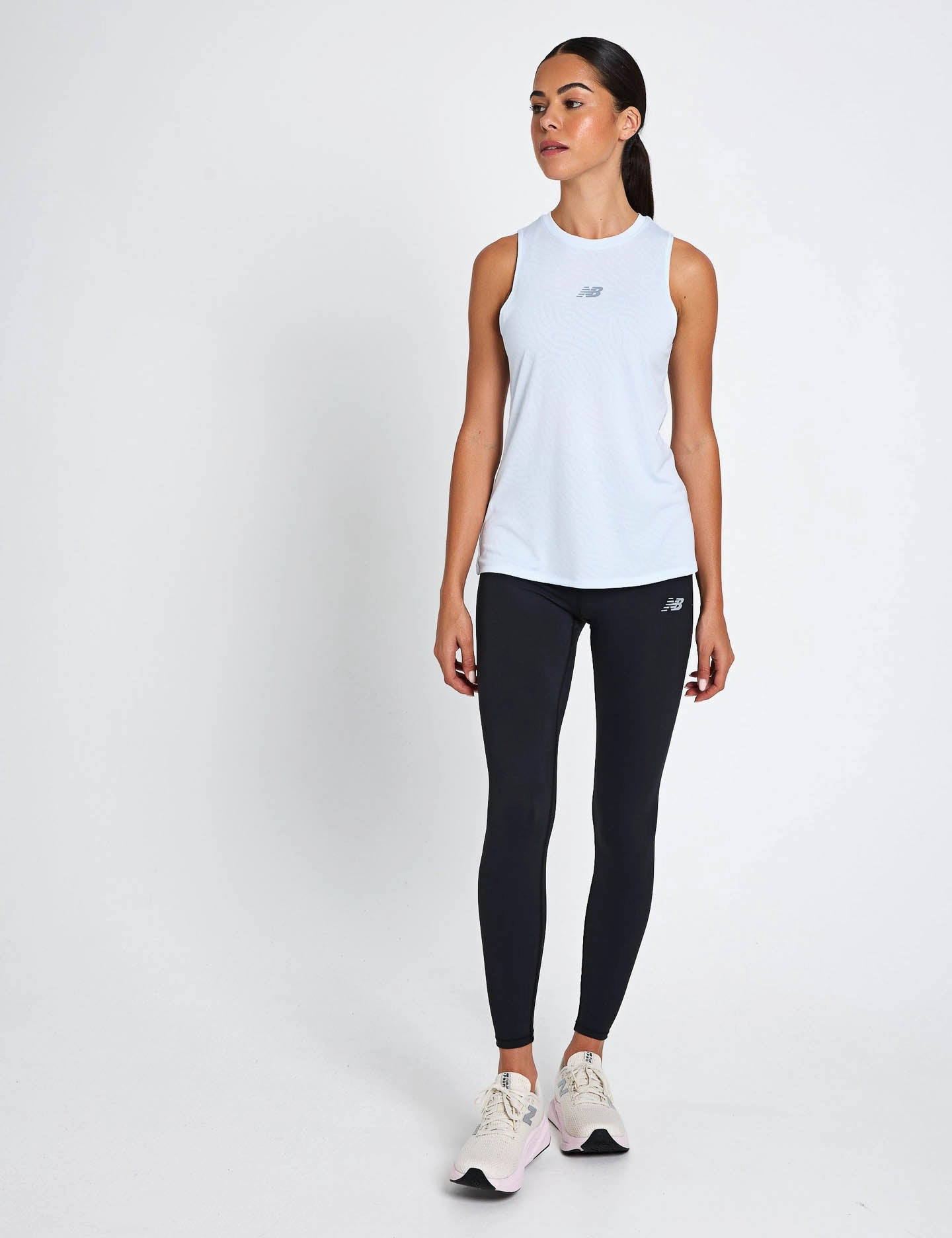 Antibacterial Fiber Blend Jungle - ready Jacquard Slim Tank - Ice Blue