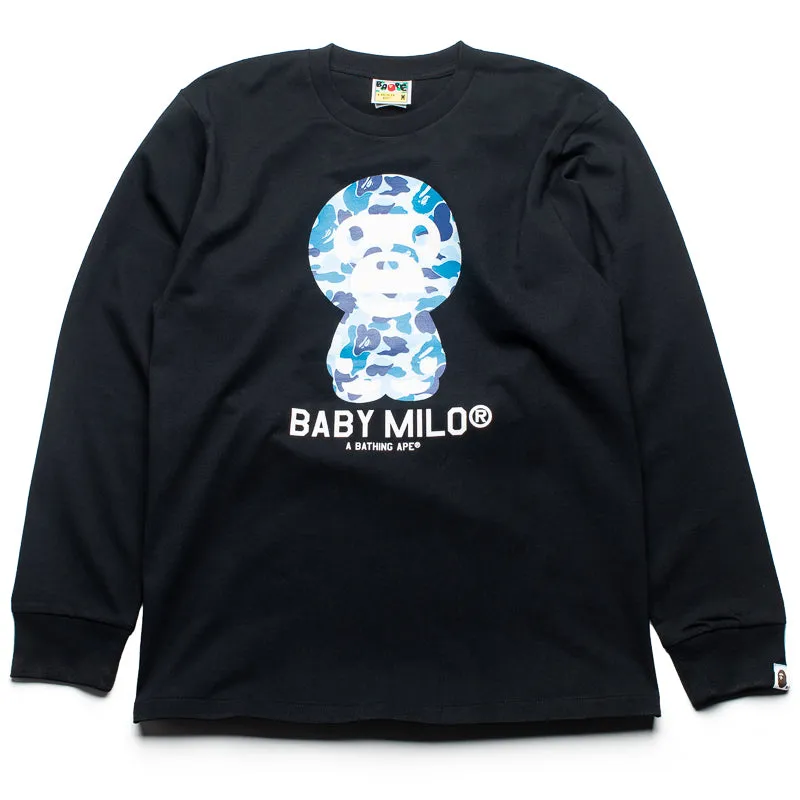 A Bathing Ape ABC Camo Baby Milo L/S Tee - Black/Blue Adjustable