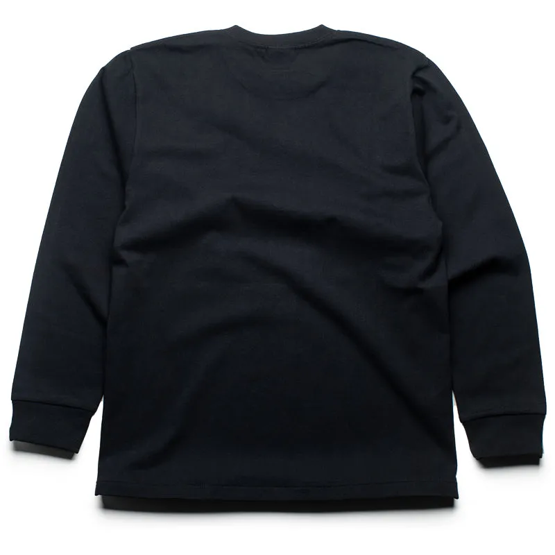 A Bathing Ape ABC Camo Baby Milo L/S Tee - Black/Blue abstract hem Family outing