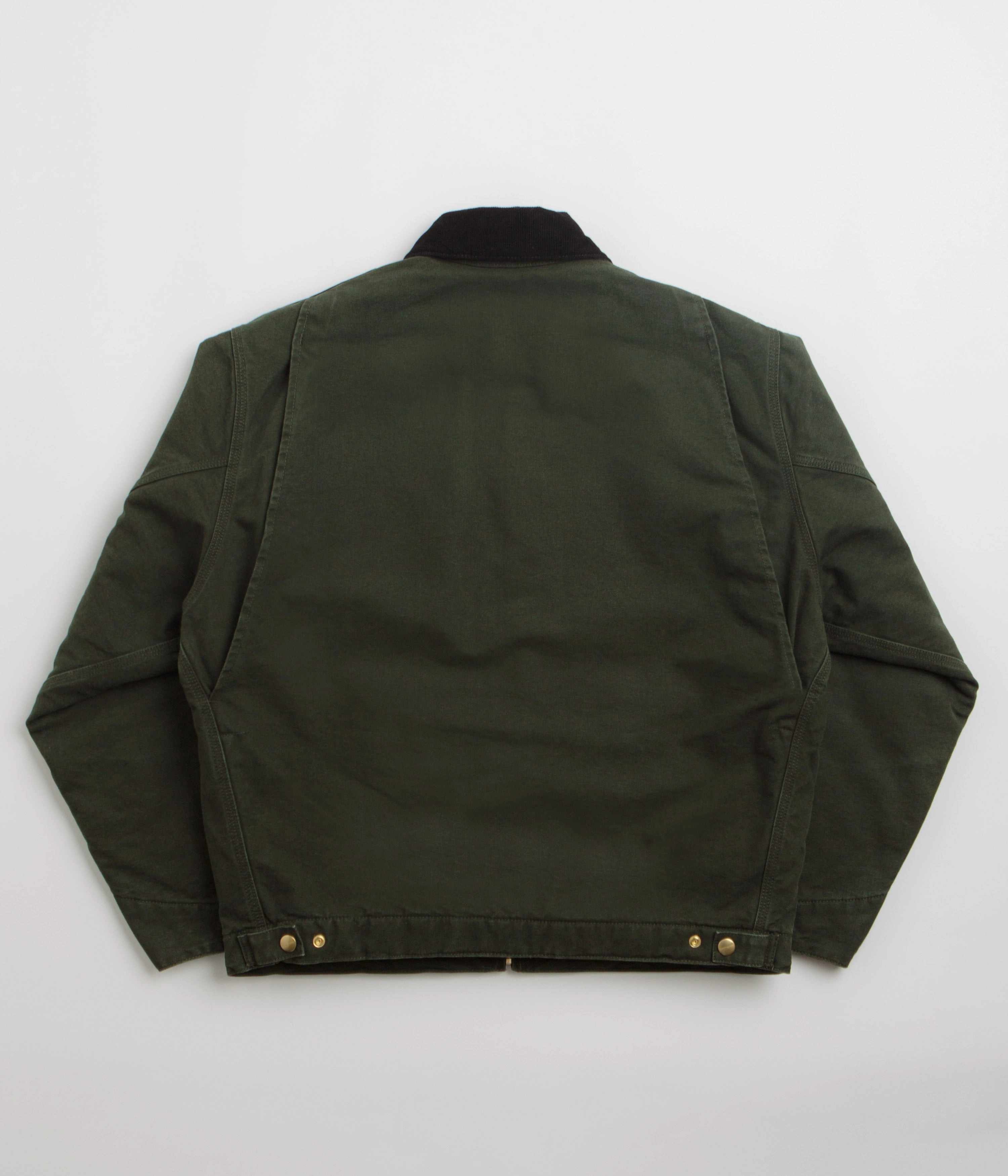 Continue Anti-pill Carhartt OG Detroit Jacket - Olive / Black Stone Canvas