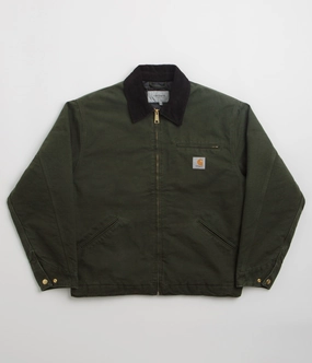Carhartt OG Detroit Jacket - Olive / Black Stone Canvas Urban Ease