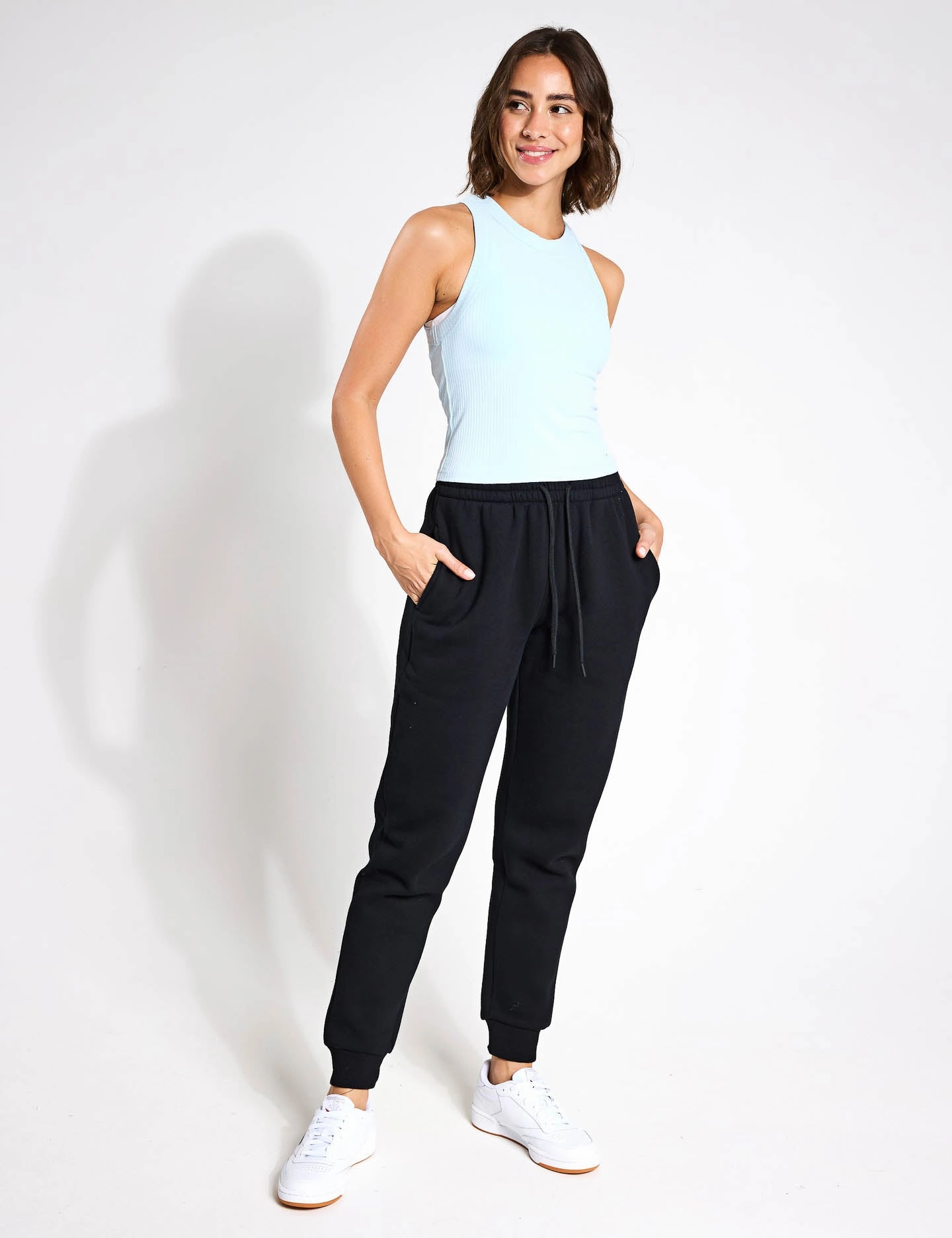 Harmony Ribbed Tank - Light Blue well - ventilated Quick Access Pocket
