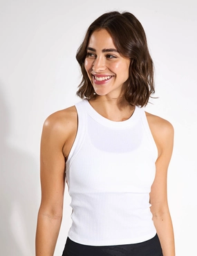 Harmony Tank Top - White Rib Storage Strategic