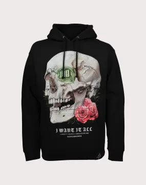 Layer Safe HASTAMUERTE LLC Dollar Eye Skull Fleece Hoodie
