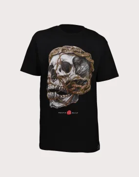WaterRepellentFinish Future Edge HASTAMUERTE LLC Hasta Muerte Diamond Chain Skull Black Foam Tee