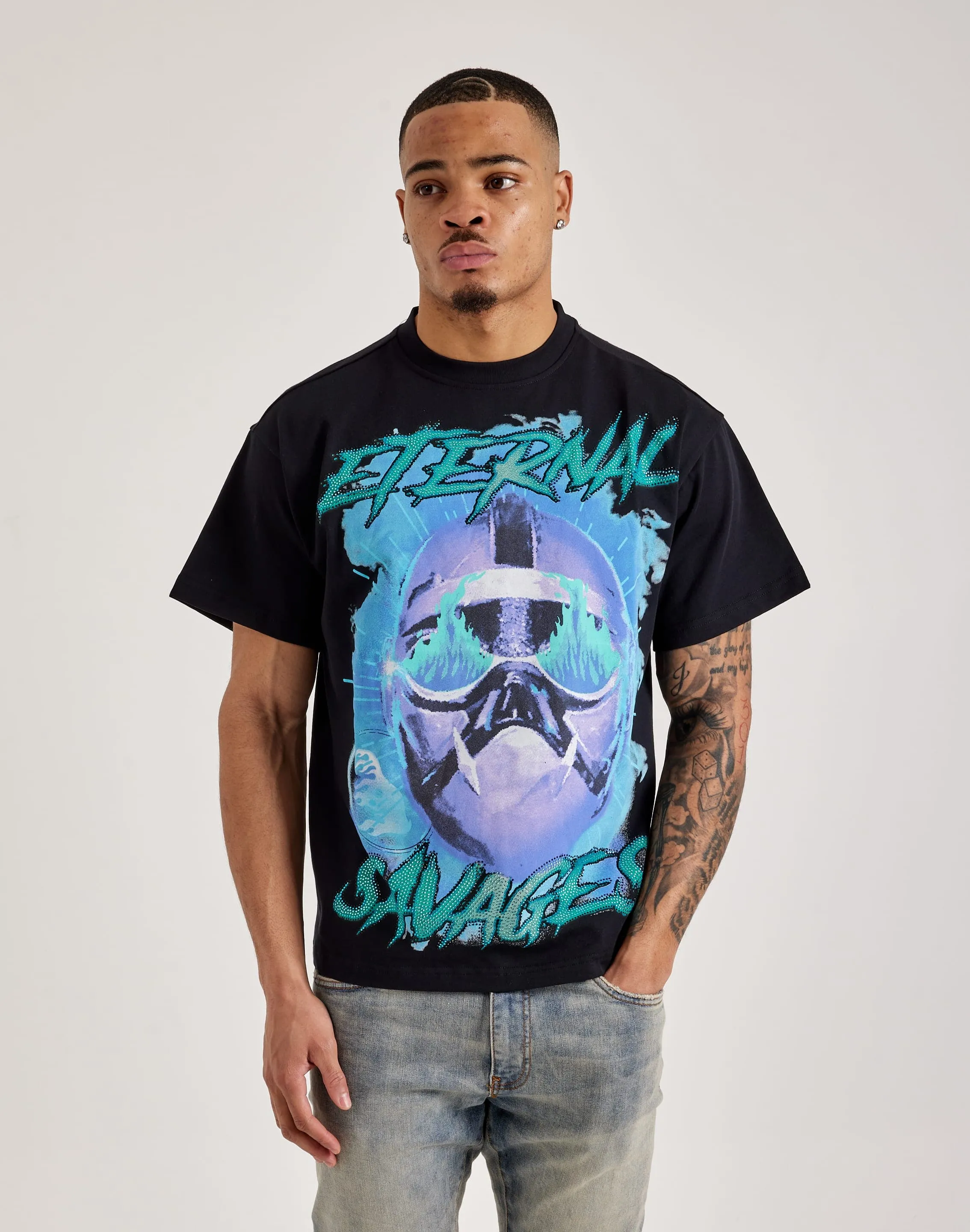 Reflective accents Heads or Tails Eternal Savages Tee