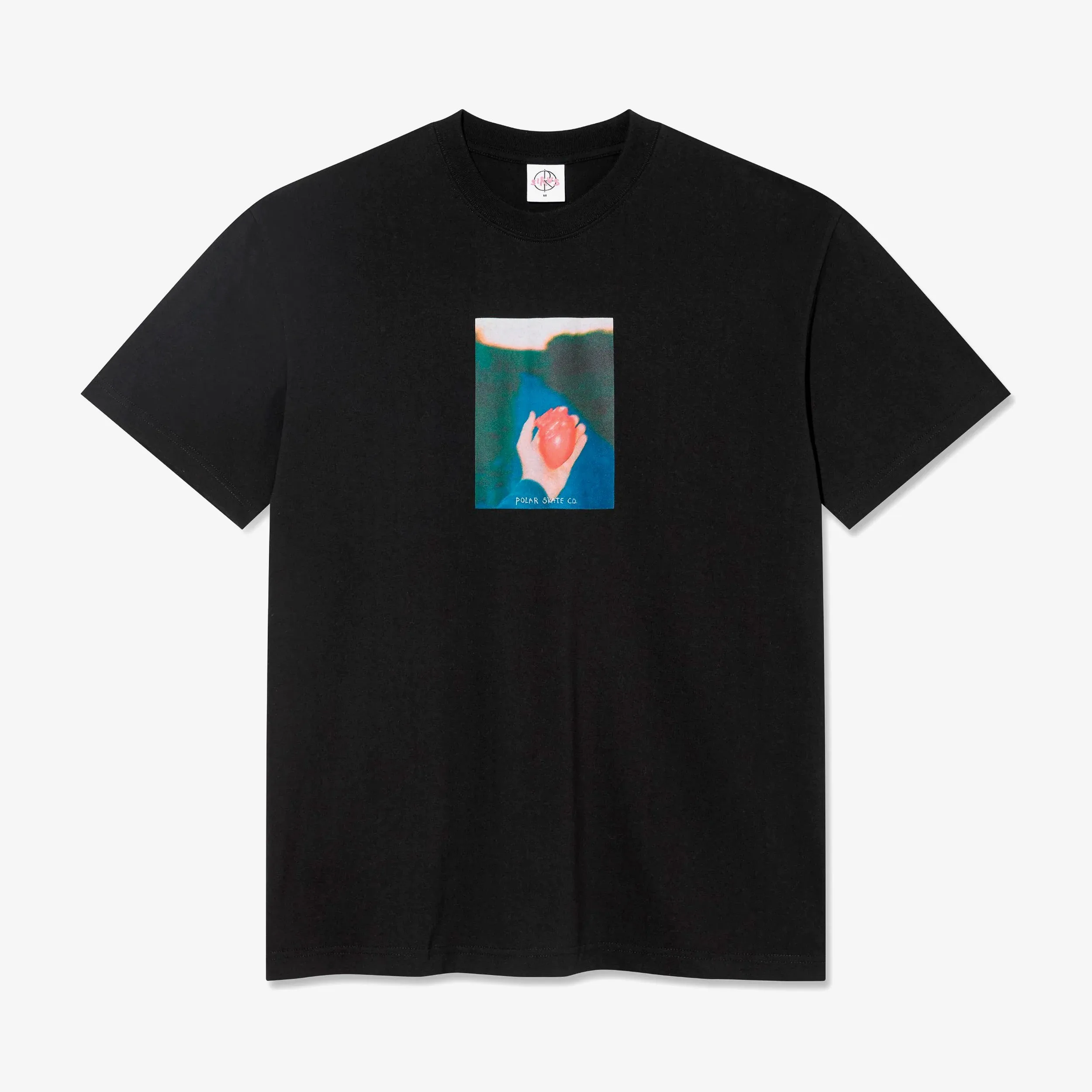 Designer Slub Texture Fabric Heart In Hand Tee