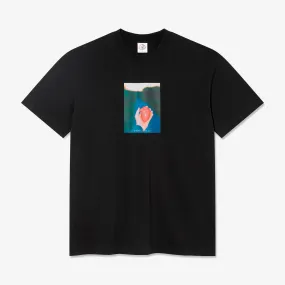 Designer Slub Texture Fabric Heart In Hand Tee