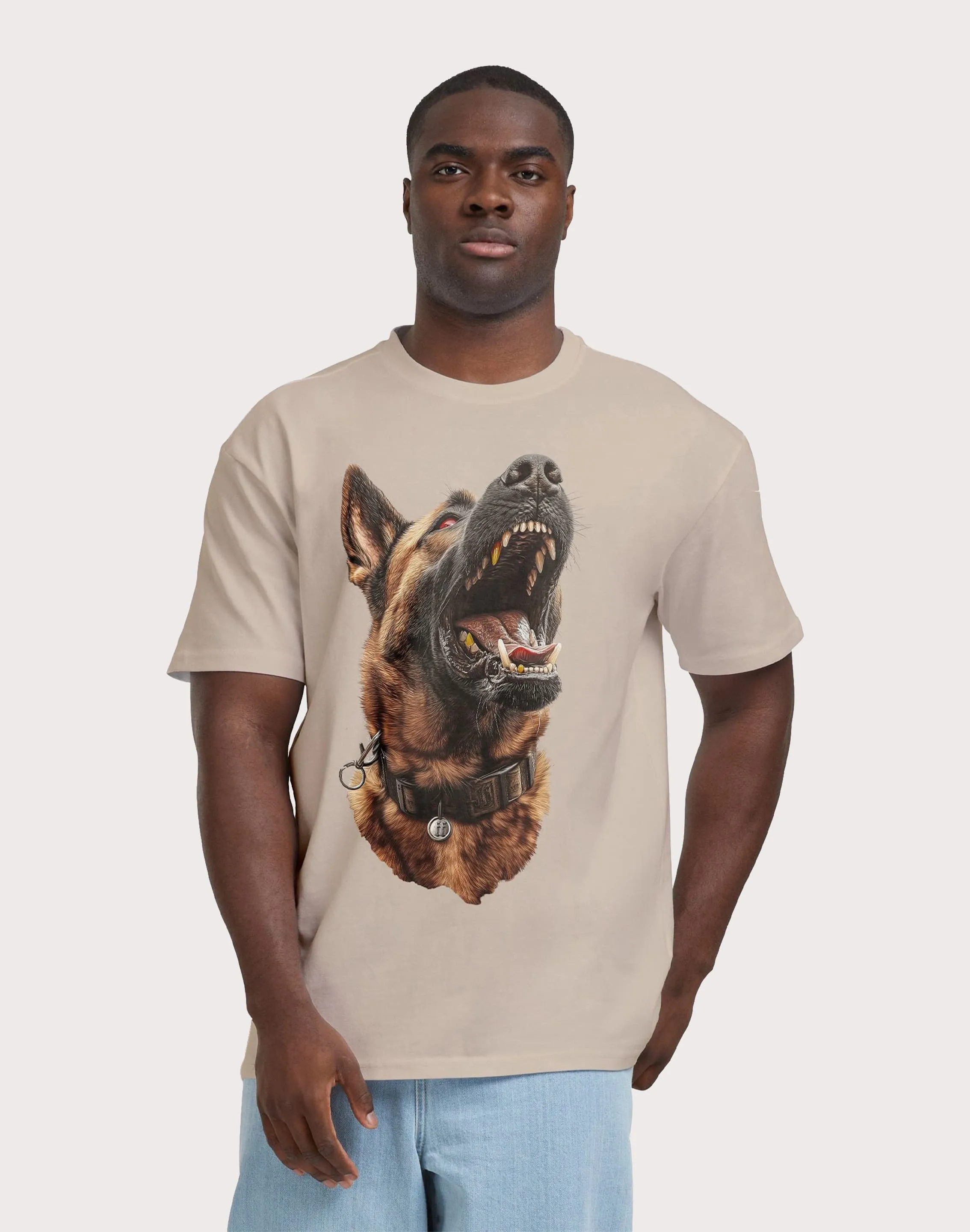 URBAN CLASSICS Forgotten Faces Mans Best Friend Wet Sand Tee Nature Glow