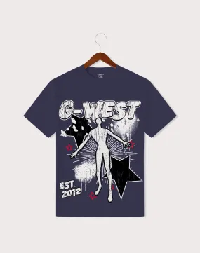 Party Guest GWEST Dazzling Dynamo AJ6 Navy Tee