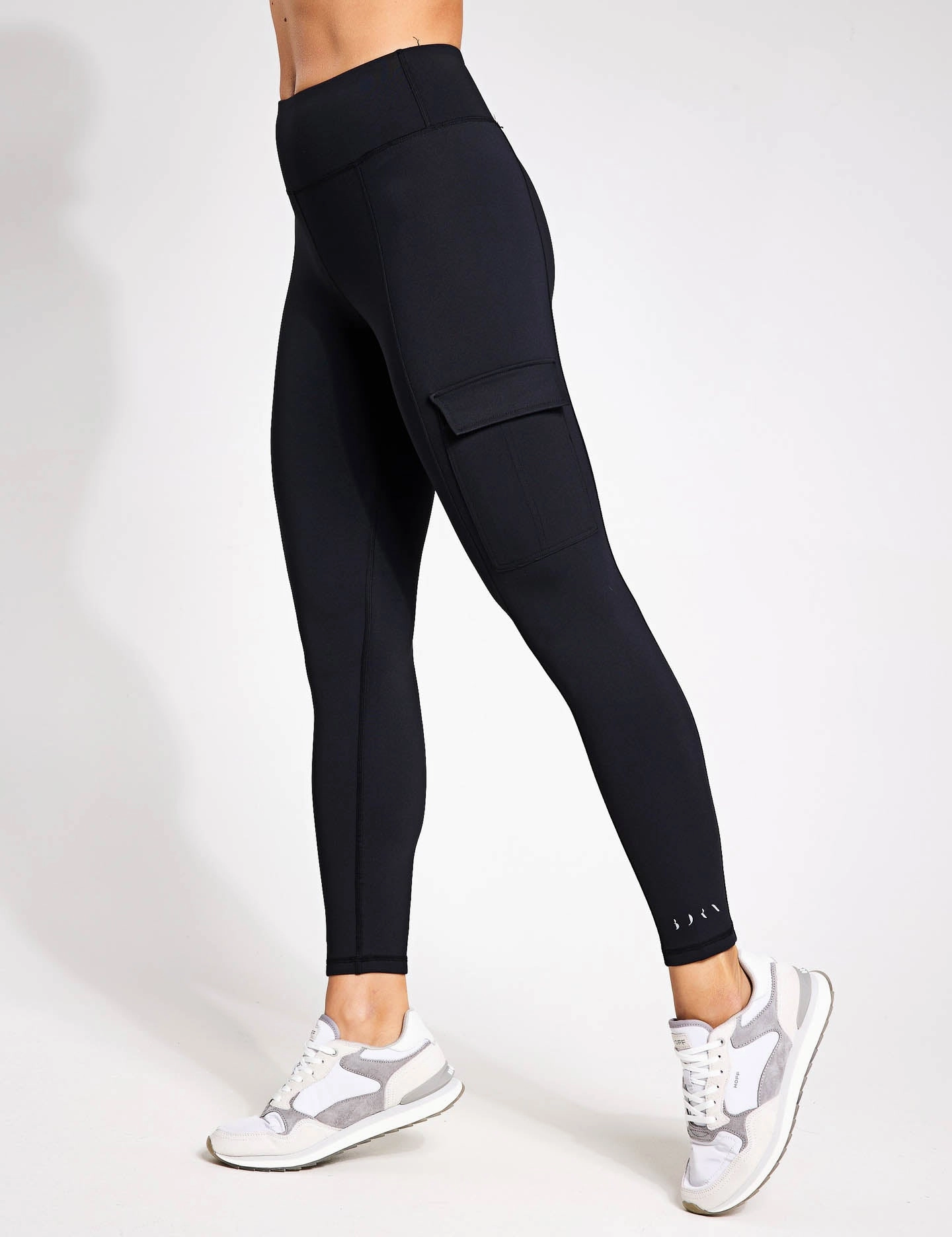 Cargo Legging - Black Slim Silhouette Dance Studio Mesh Panel