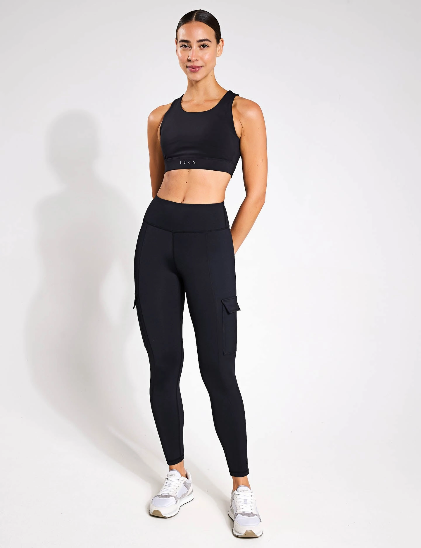 Moisture wicking Dance Practice Loose Fit Cargo Legging - Black