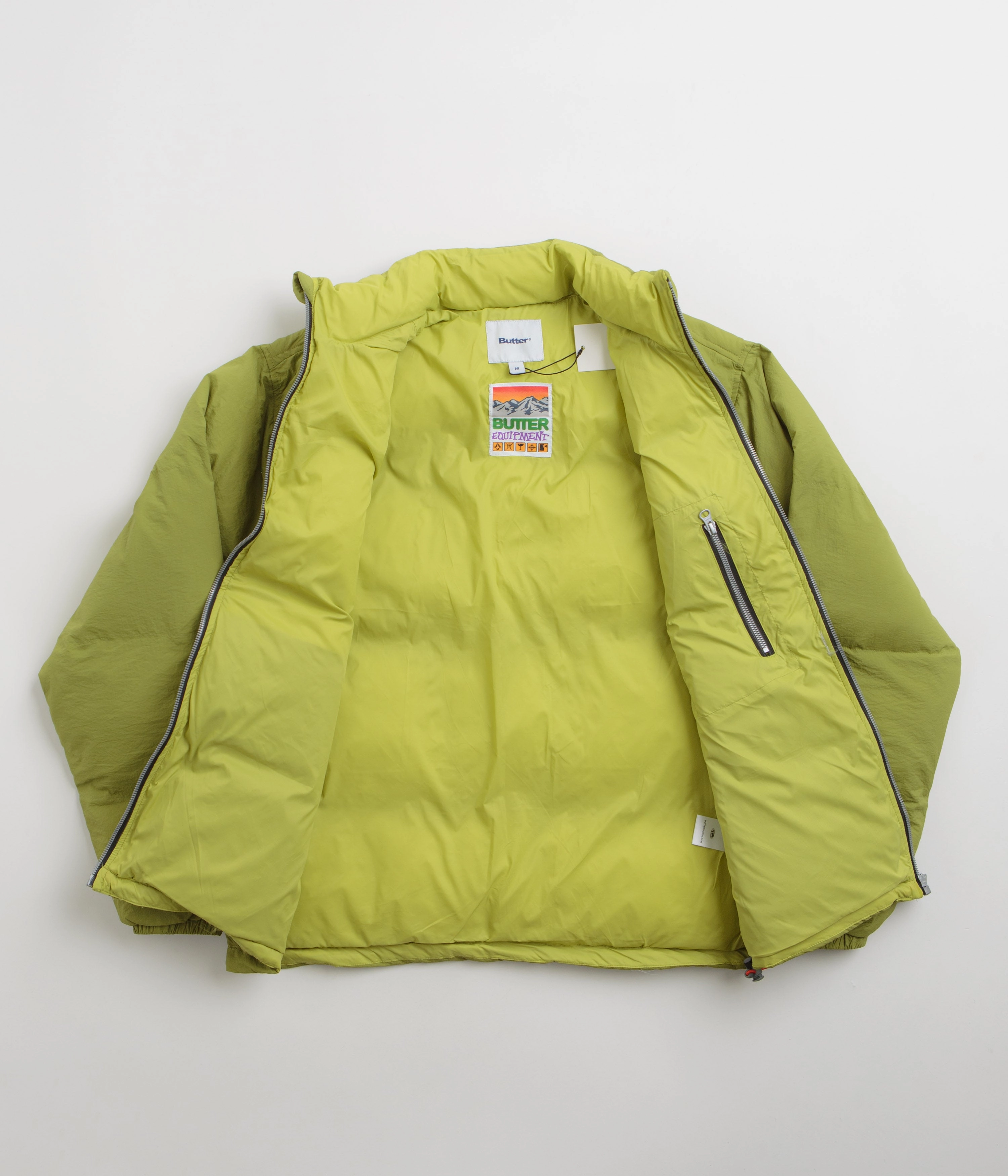 Butter Goods Endure Puffer Jacket - Matcha Position Hooded Version