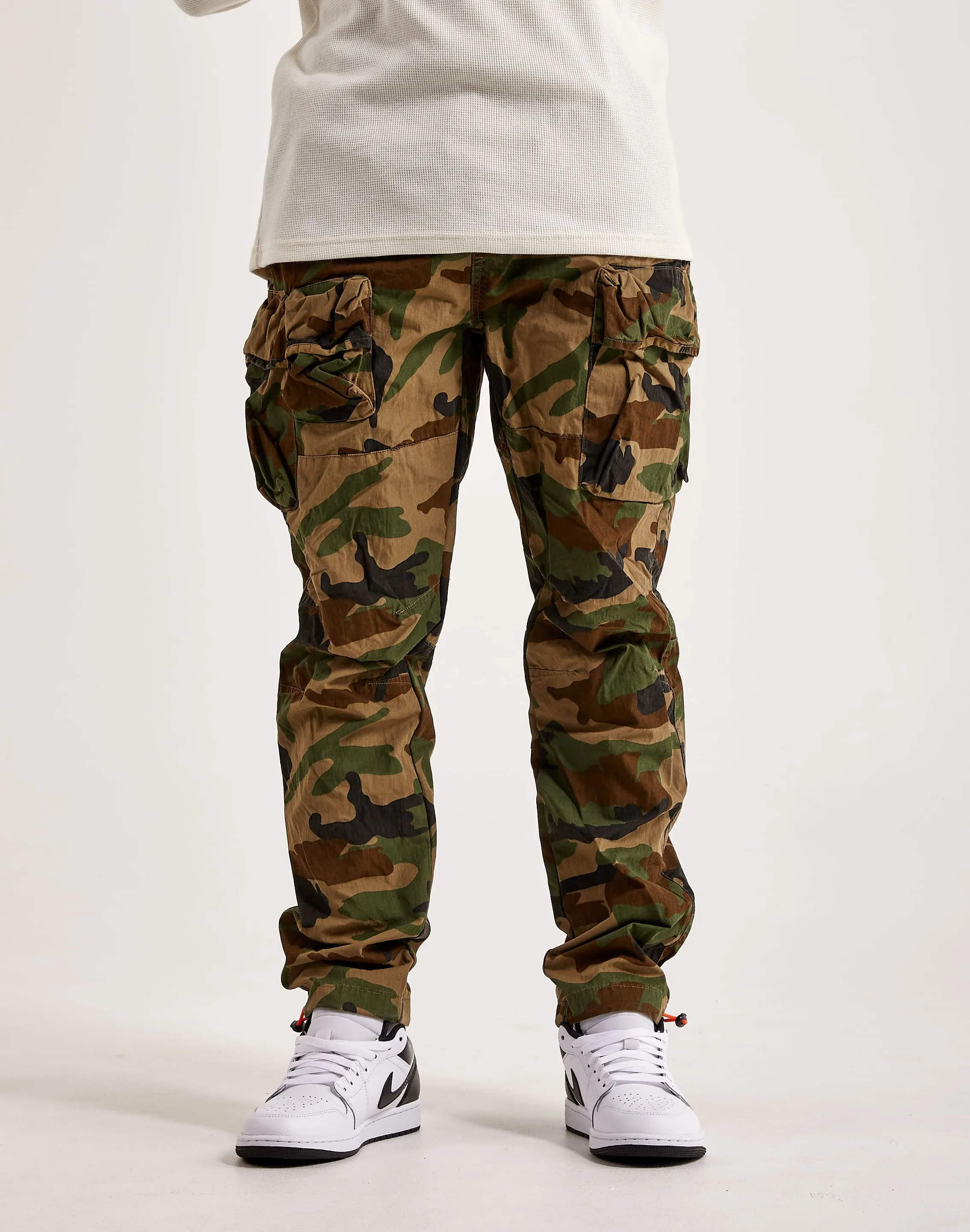 Smoke Rise Utility Peach Nylon Cargo Pants Street Glow