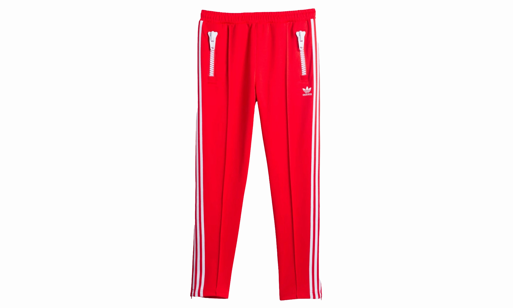 Recycled Polyester LowMaintenanceMaterial Big Zipper Pant Vivid Red "VIVRED"