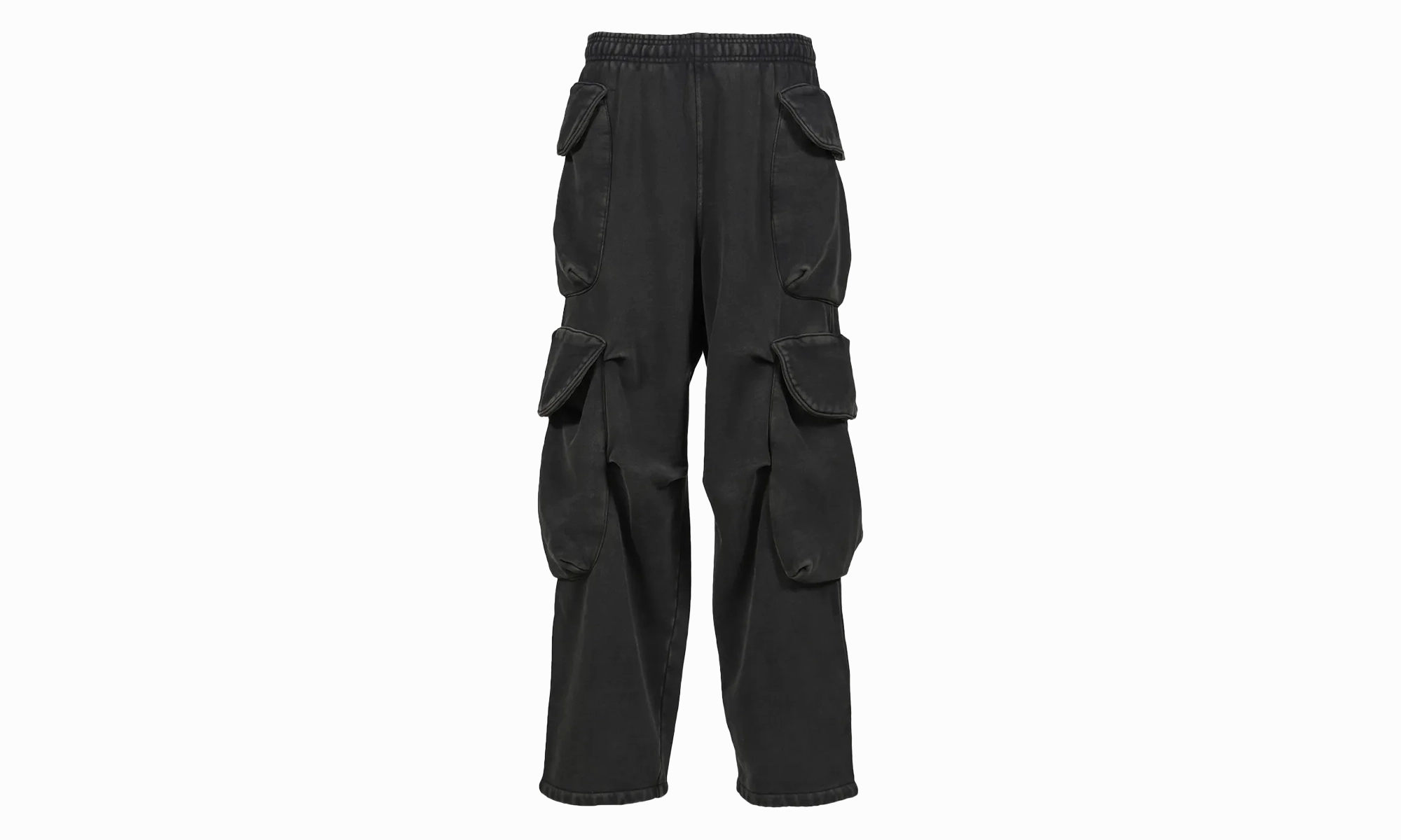 Heavy Cargo Sweatpants "Washed Black"