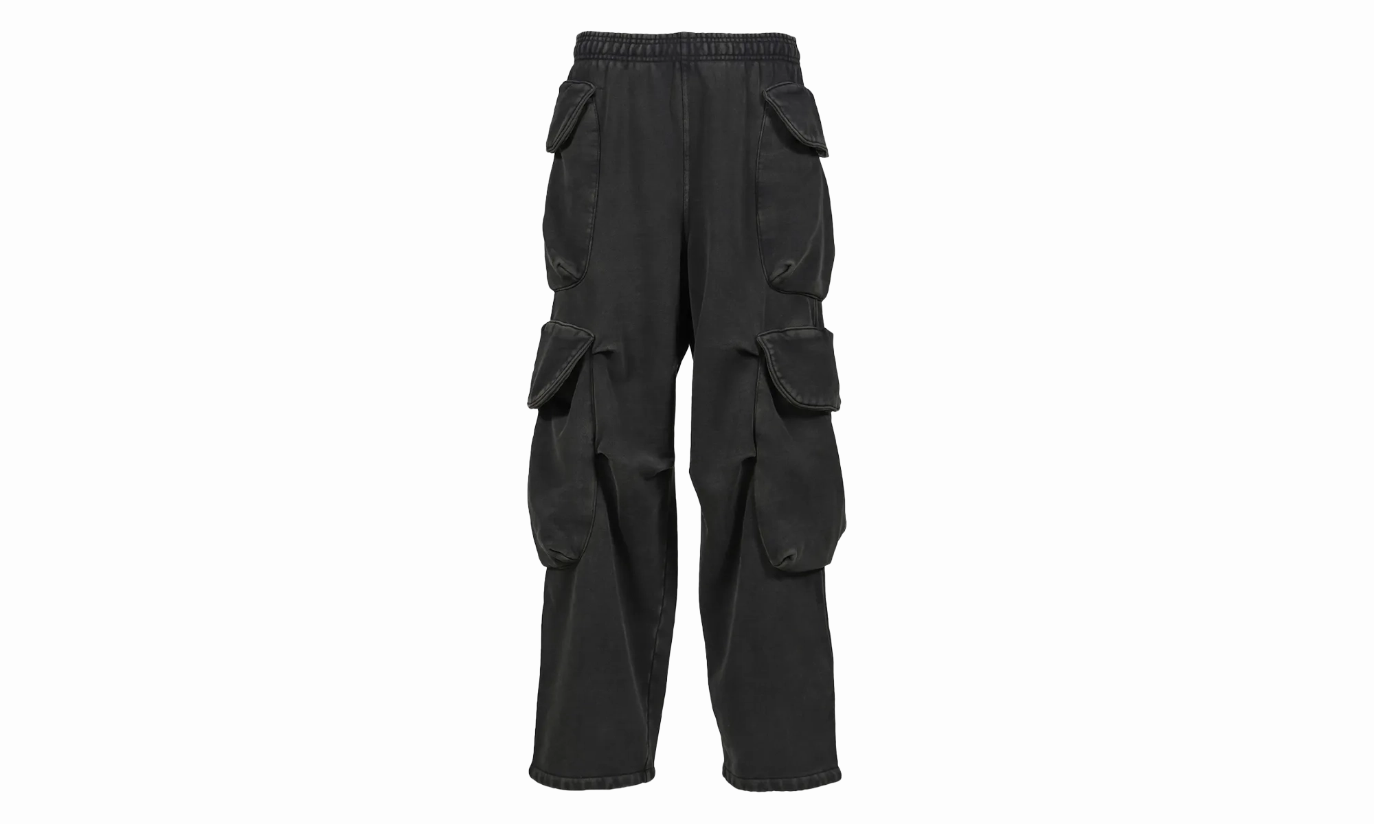 Heavy Cargo Sweatpants "Washed Black"