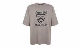 DoubleStitchReinforcement Queen Glow Heavy Crewneck Short sleeve tee "Heather Grey"