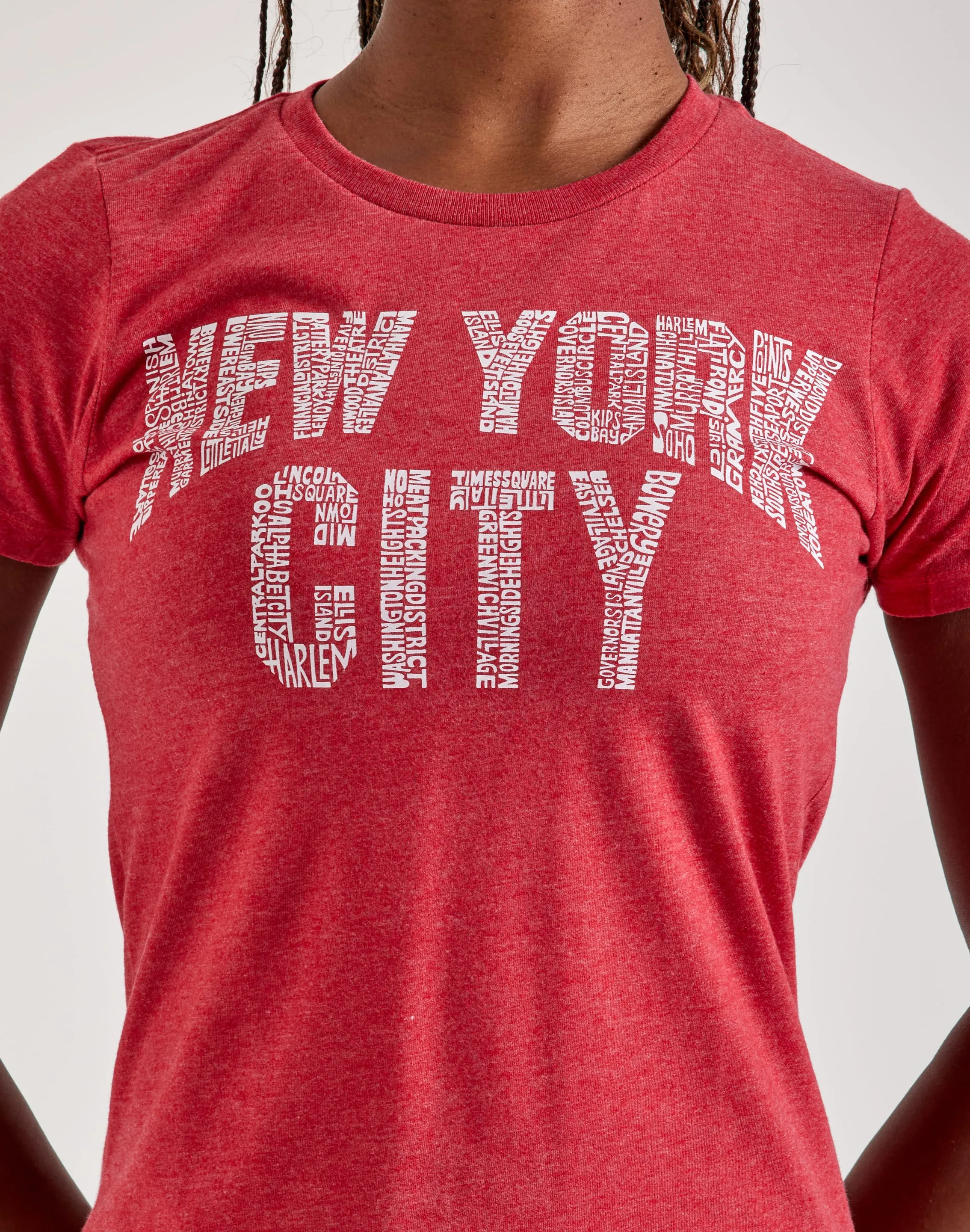 LA Pop Art Word Art New York City Tee Zipper Closure Polish Glow
