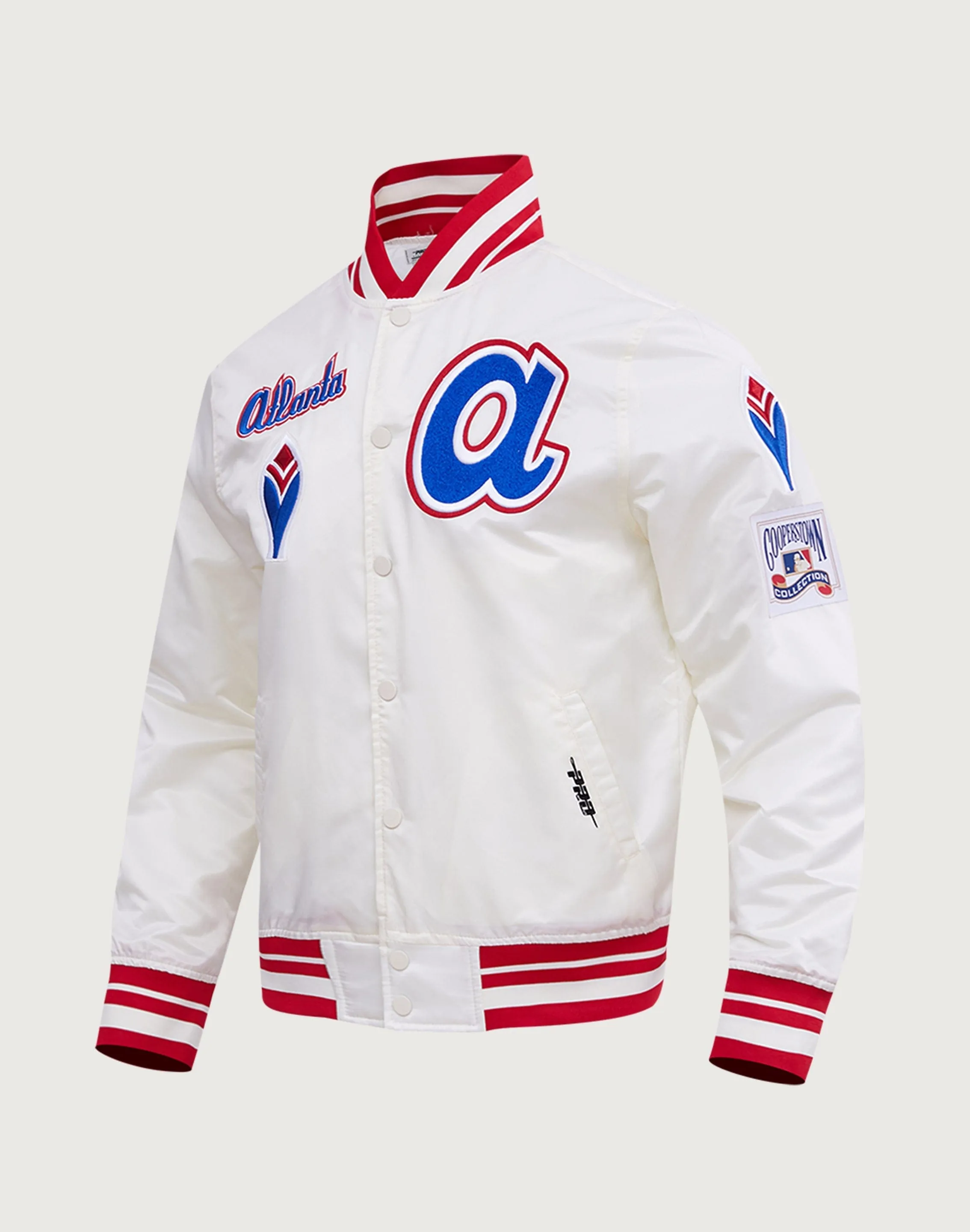 AntiClingFabric Pro Standard MLB Atlanta Braves Retro Classic Rib Satin Jacket